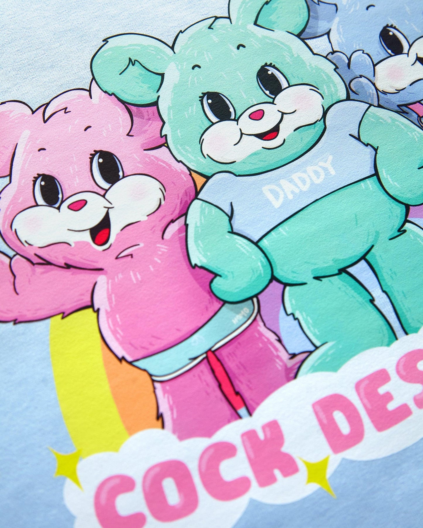 The cock destroyer bears - light blue crop top - HOMOLONDON