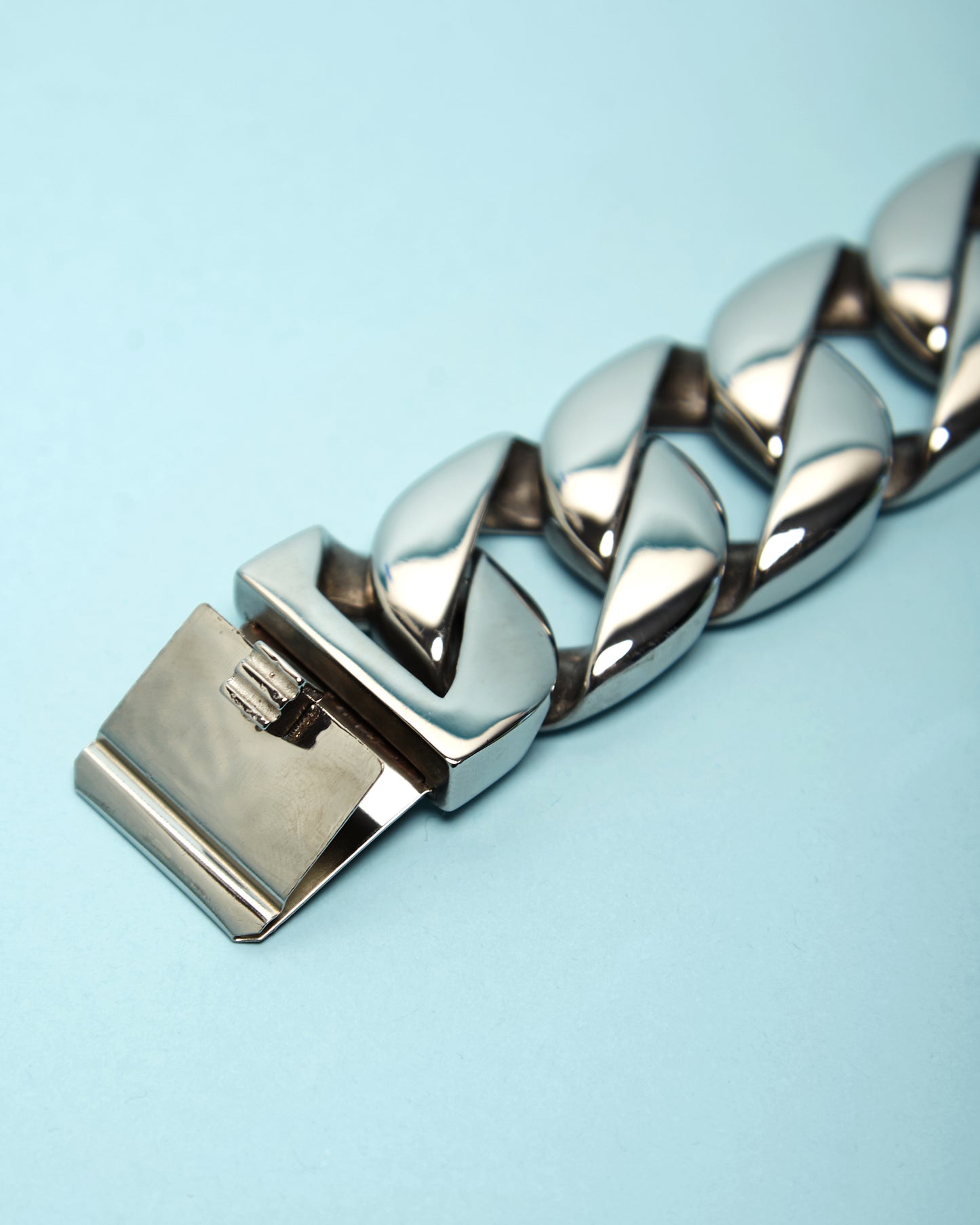 Stainless Silver, Chunky bracelet - Silver