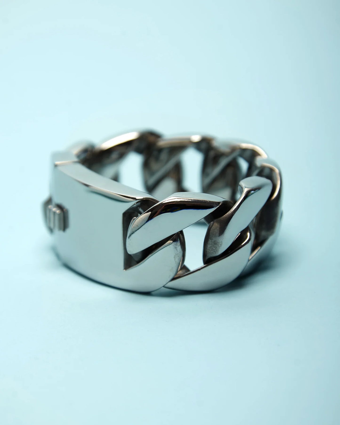 Stainless Silver, Chunky bracelet - Silver