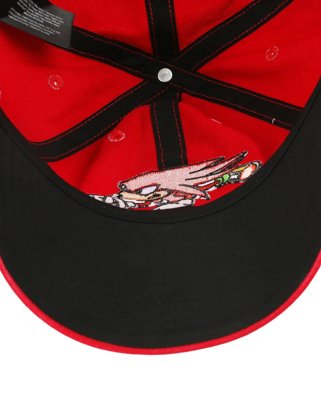 Official Sonic Knuckles Heavy Cotton Wash Adult Adjustable Slide Red Cap