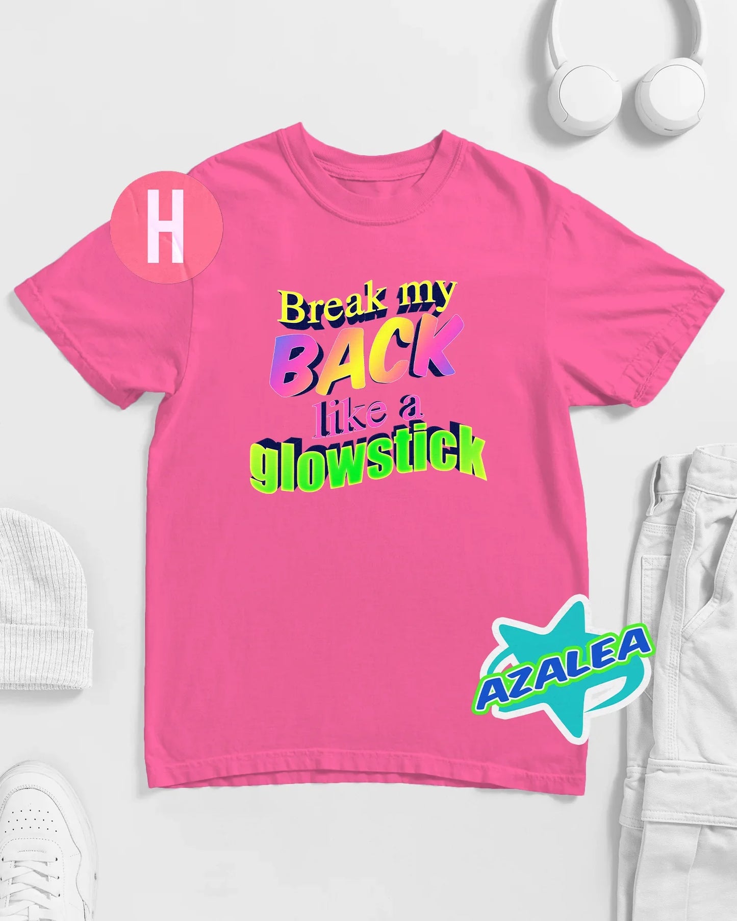 Break my back like a glow stick shirt - pink