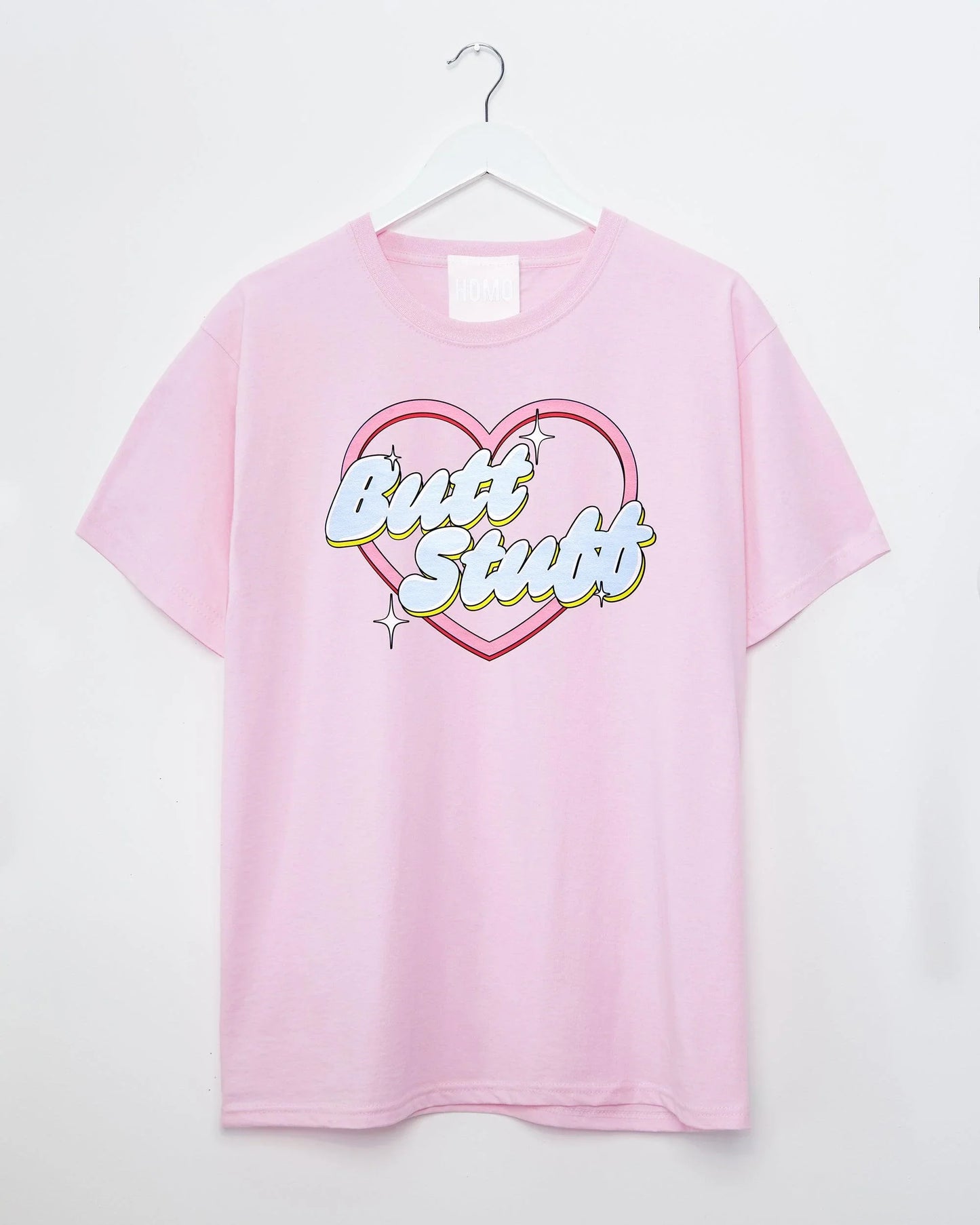 Butt Stuff - light pink tshirt - HOMOLONDON