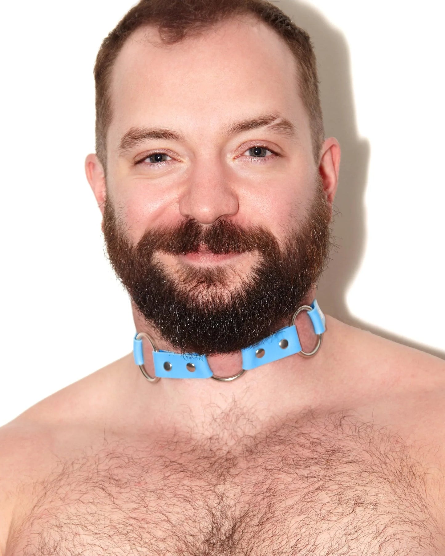 Blue hoop choker, bicep bands and jock set - HOMOLONDON