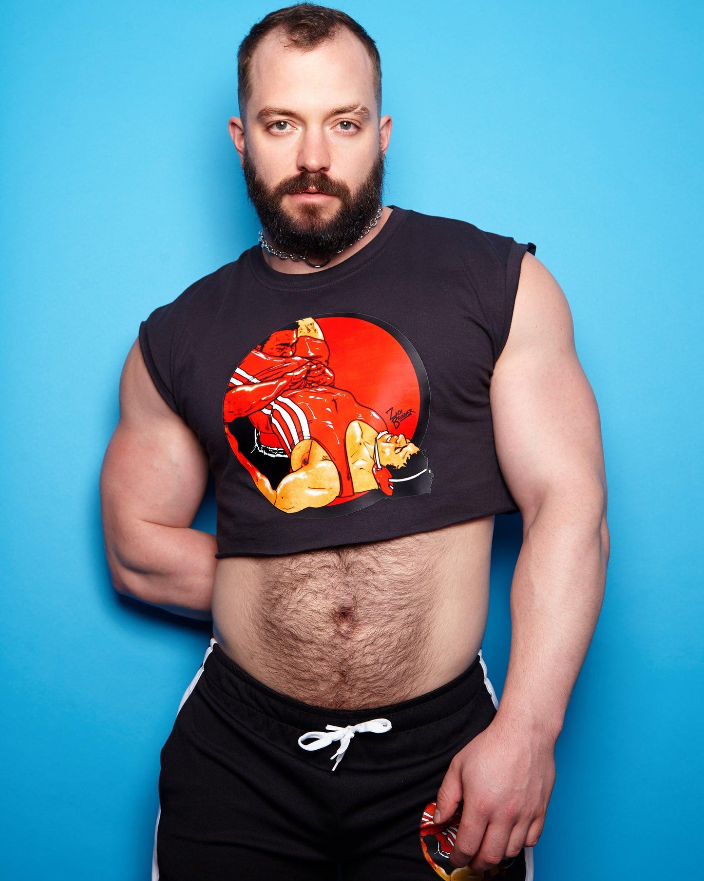 ZACH BRUNNER! Team red, lets wrestle - sleeveless crop top