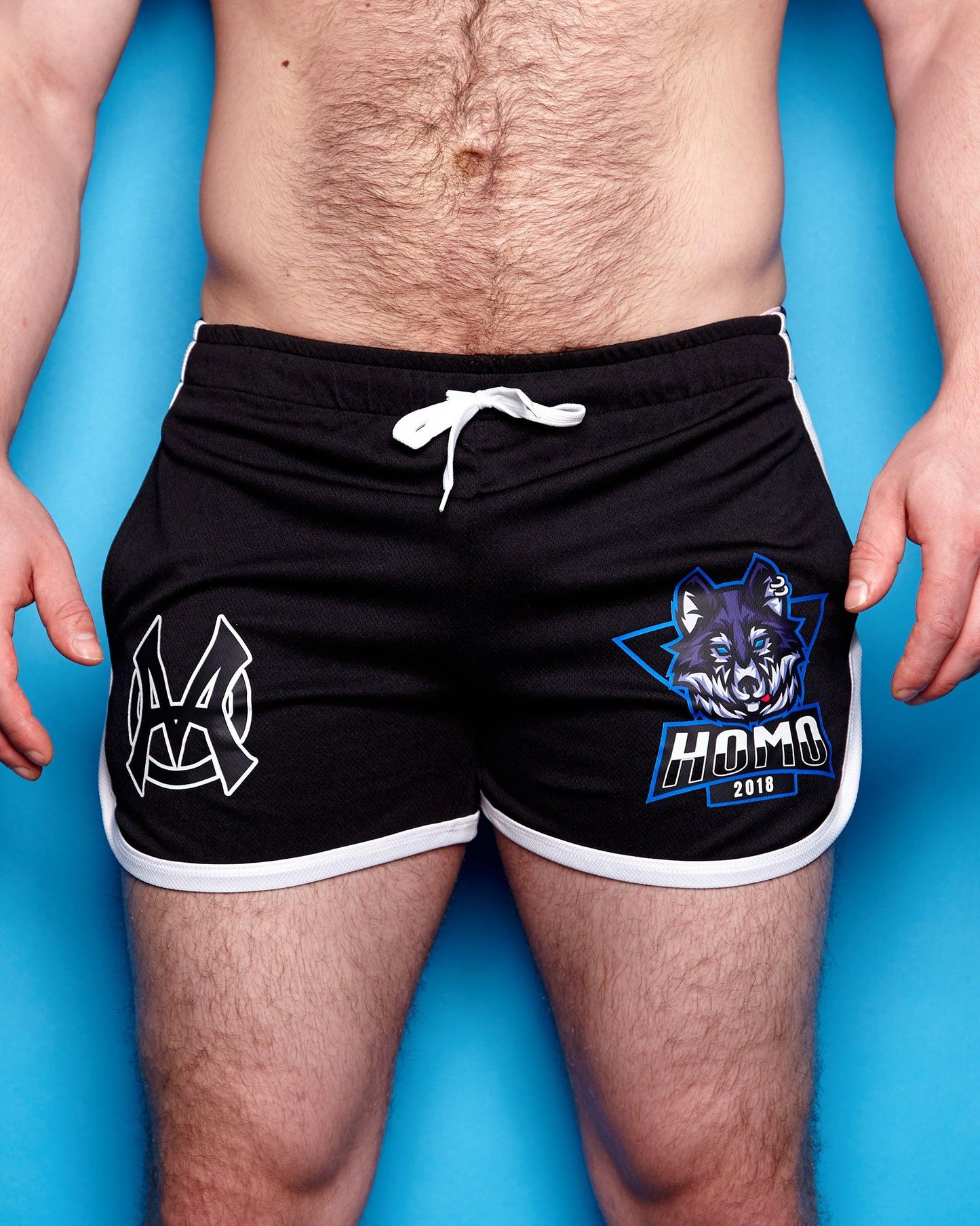 Double pack - sporty wolf, black - cropped t-shirt and short shorts - Full outfit.