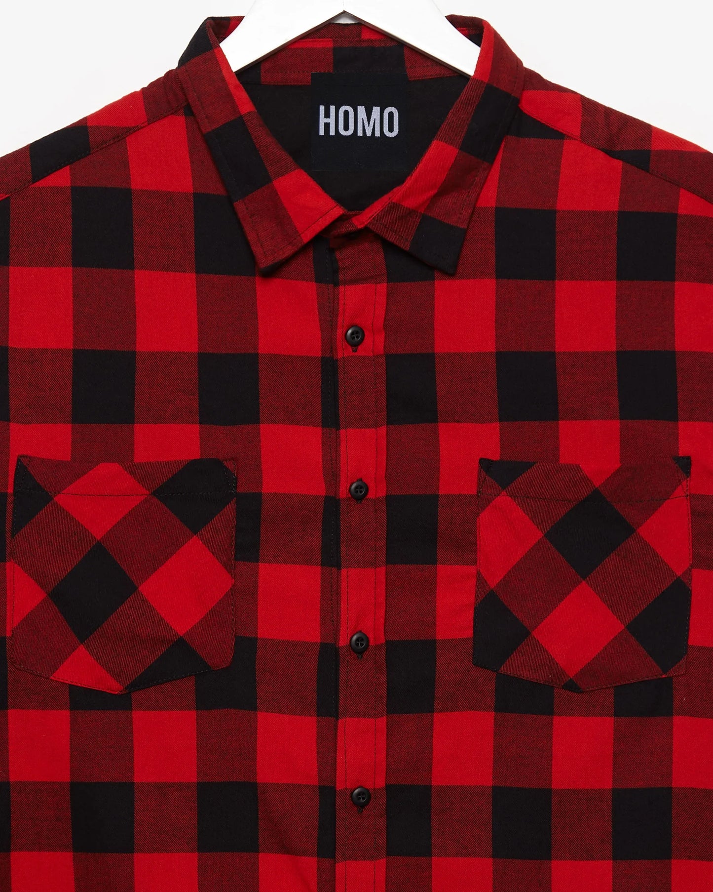 Classic red checked flannel shirt - sleeveless