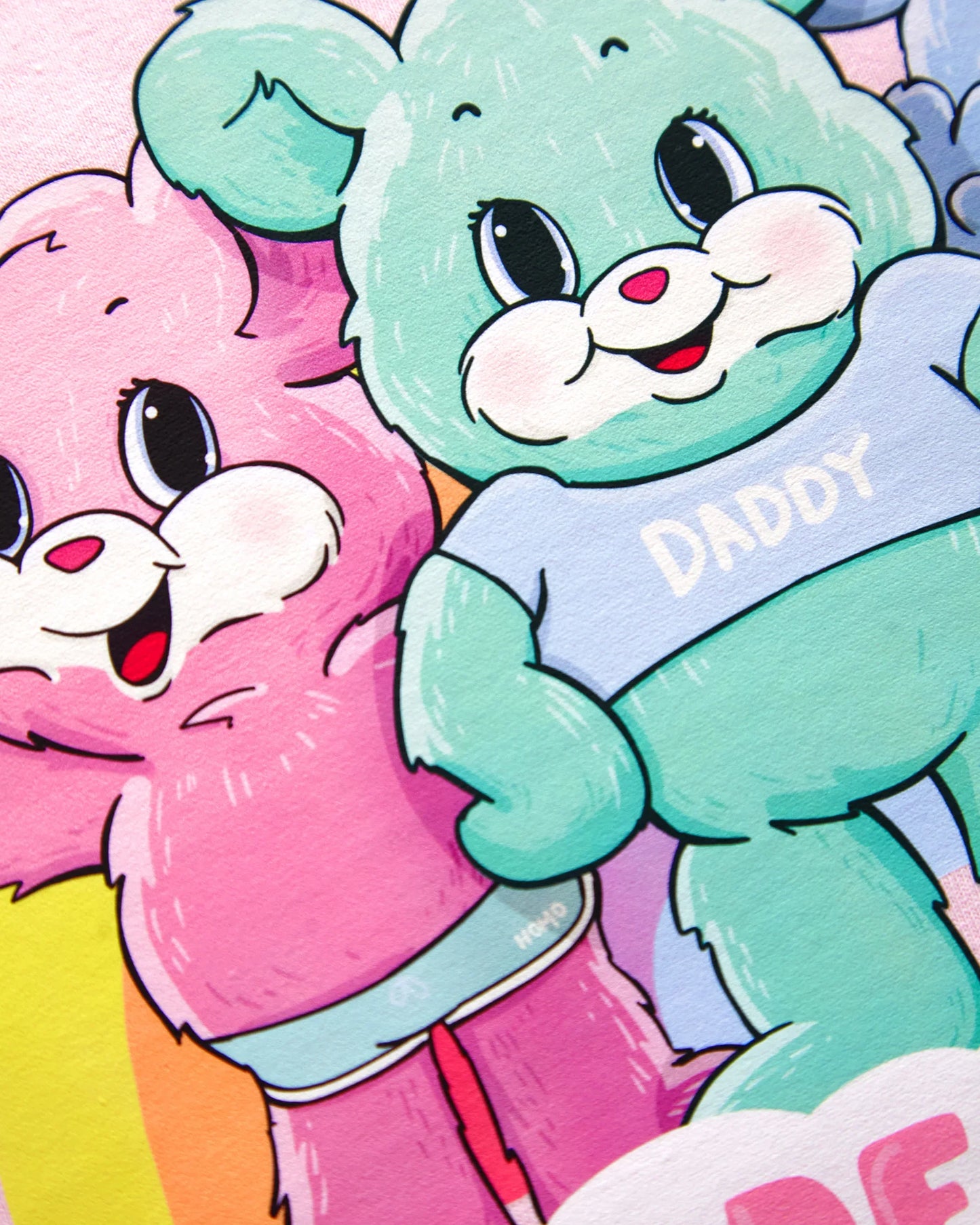 The c*ck destroyer bears on pink - low cut cropped tank