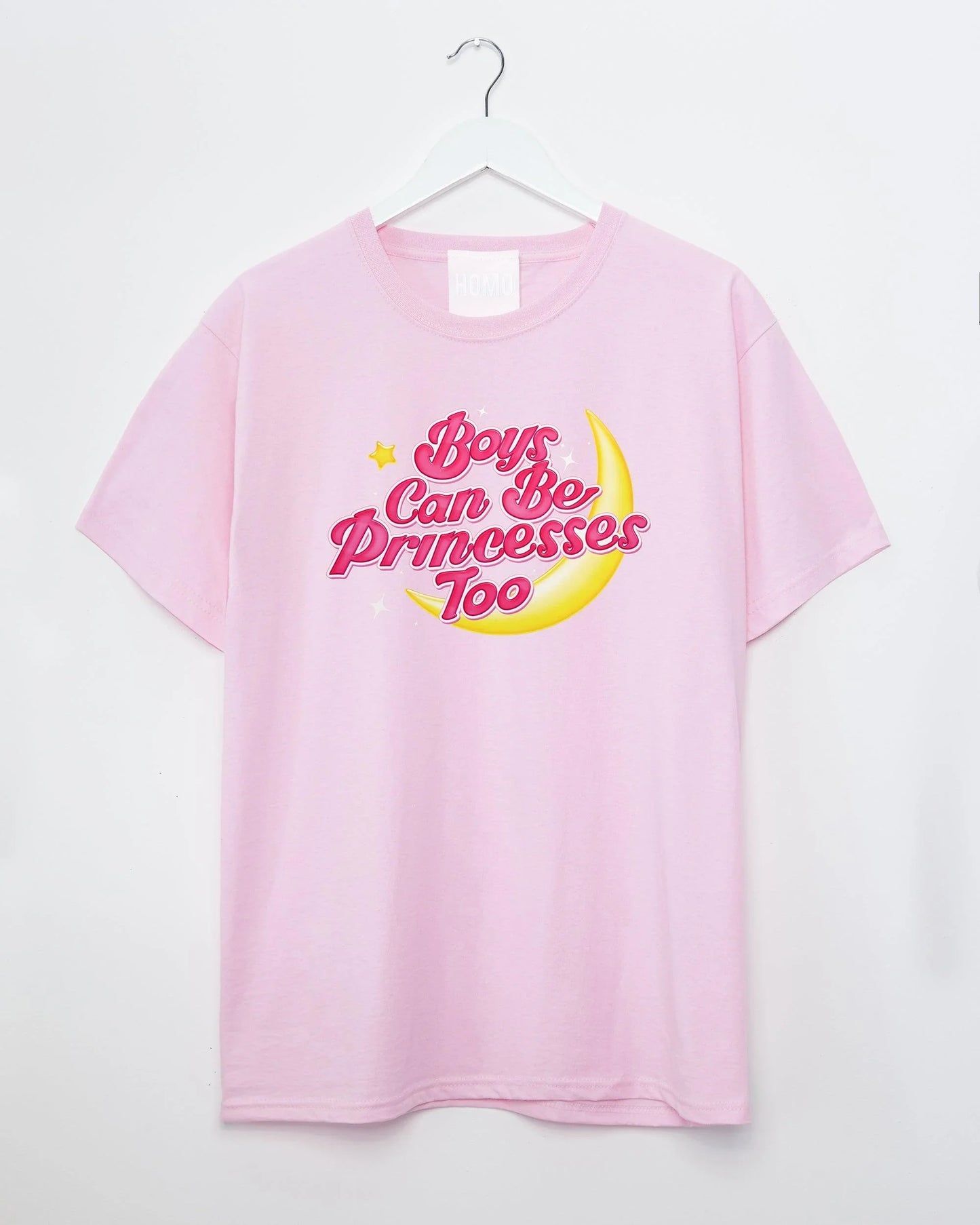 Break Stereotypes: Boys can be princesses too on pink - tee - HOMOLONDON