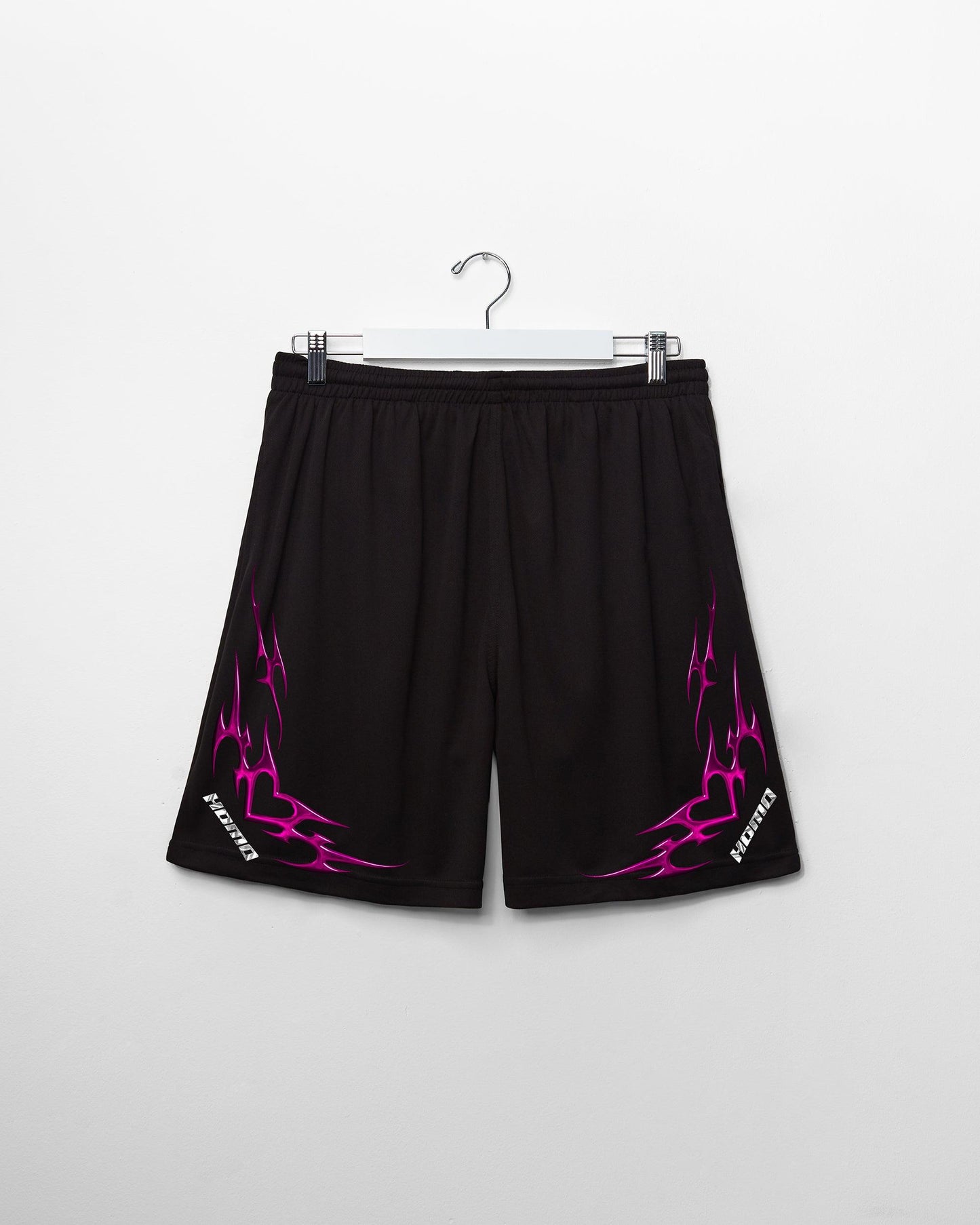 Double Pack - Chrome Y2K: HOMO, silver and pink on black- tank and basket ball shorts - Full outfit.
