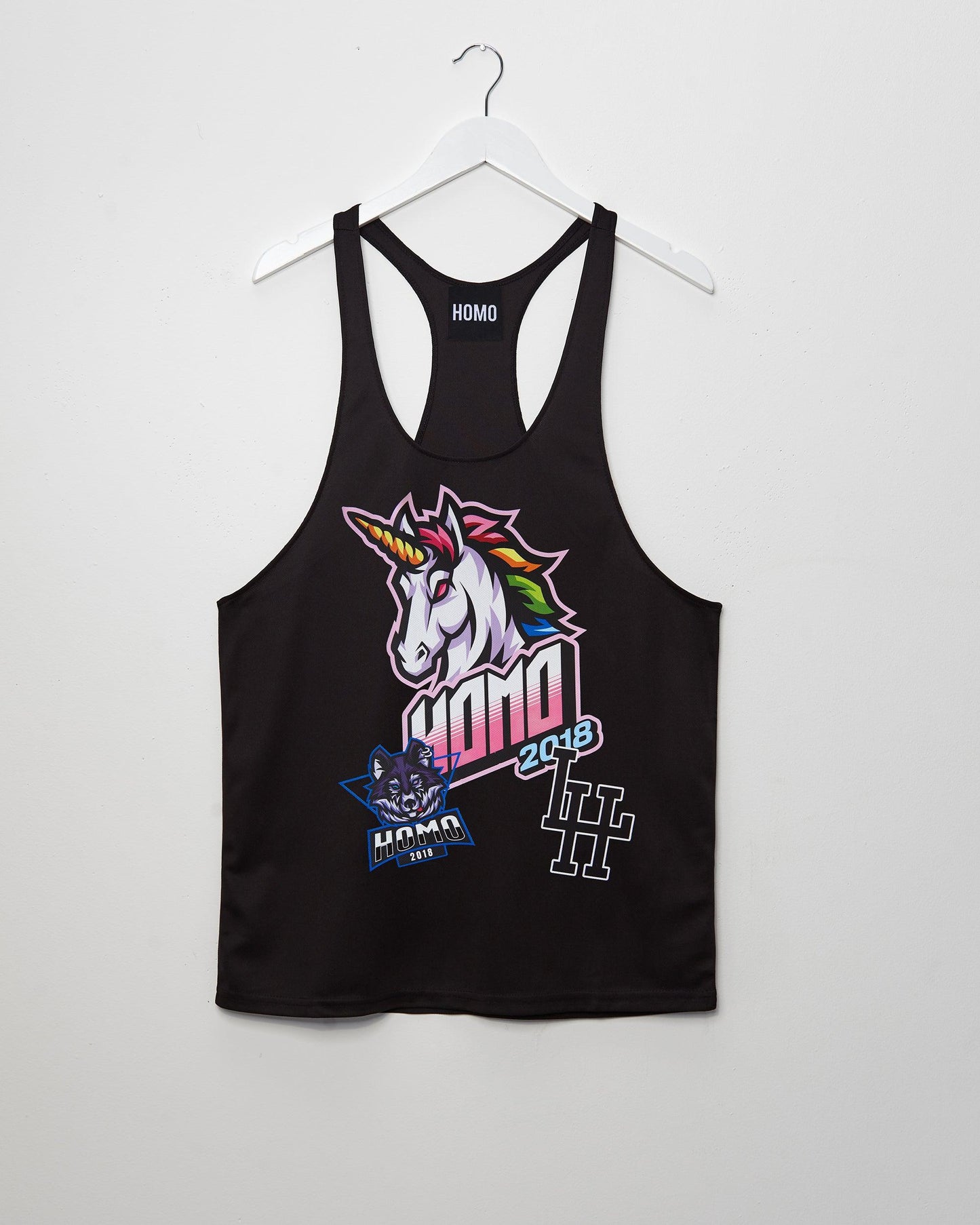 Sporty unicorn, black - tank