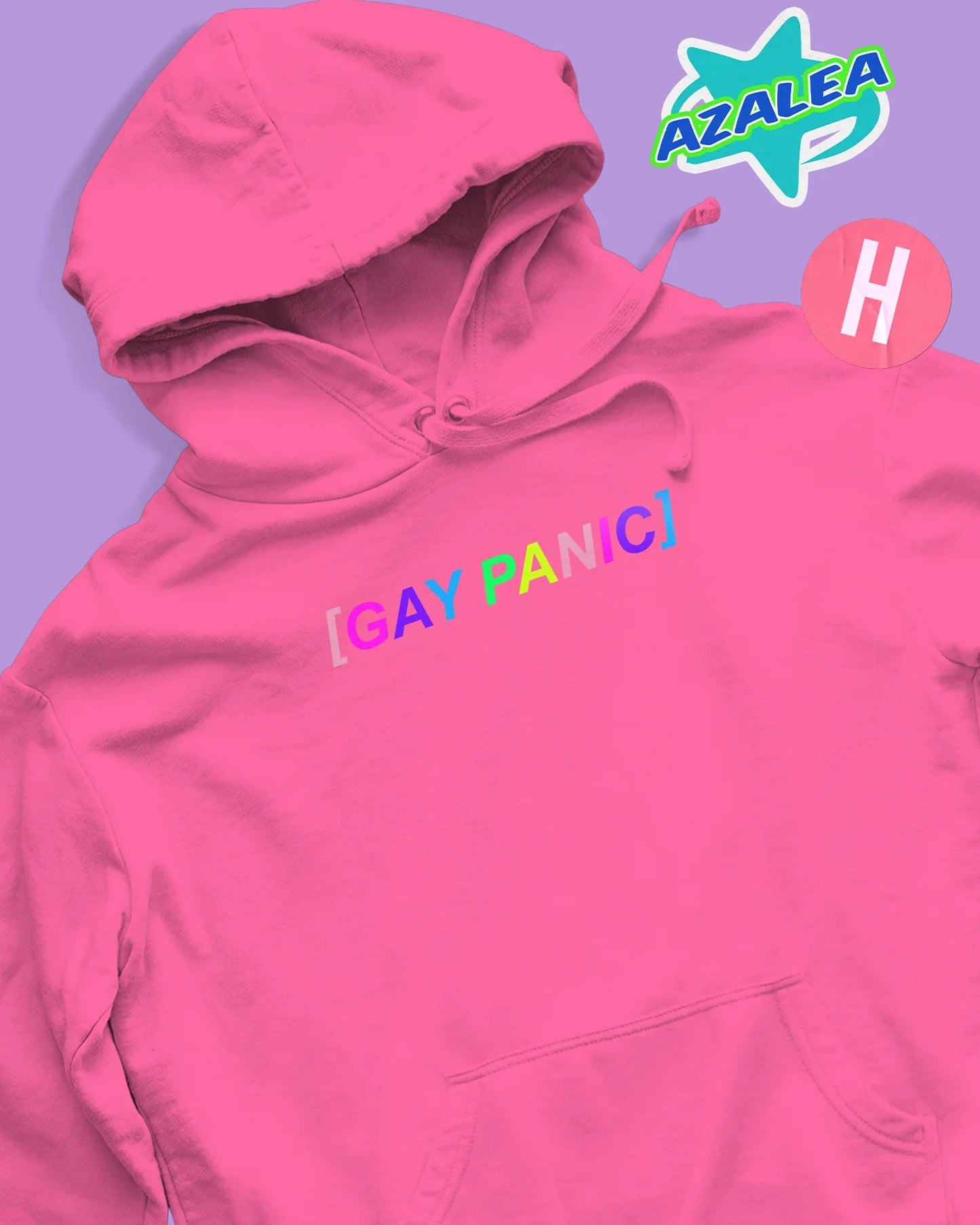 Gay panic soft style hoodie - pink