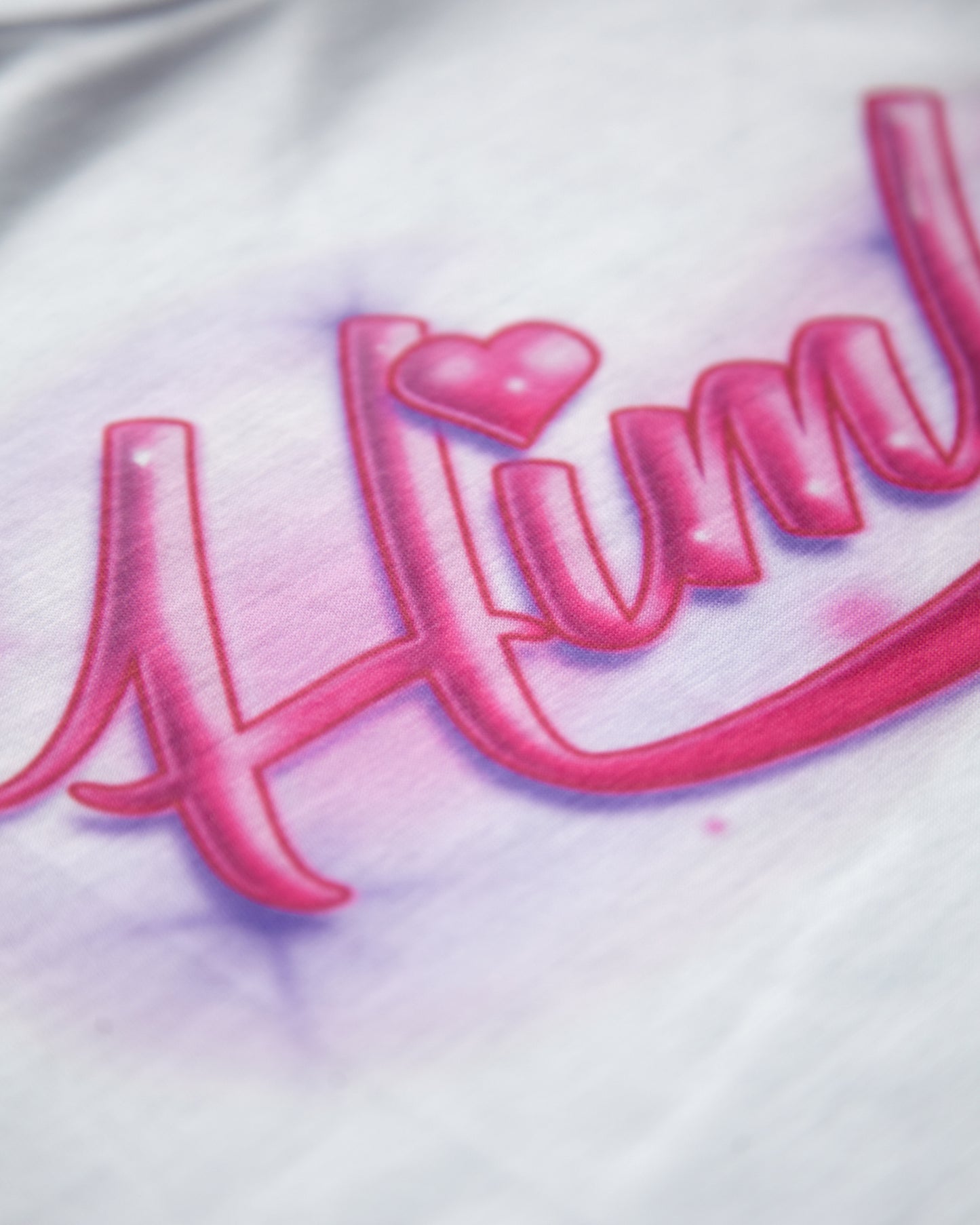 Spray paint himbo on white - sleeveless crop top.