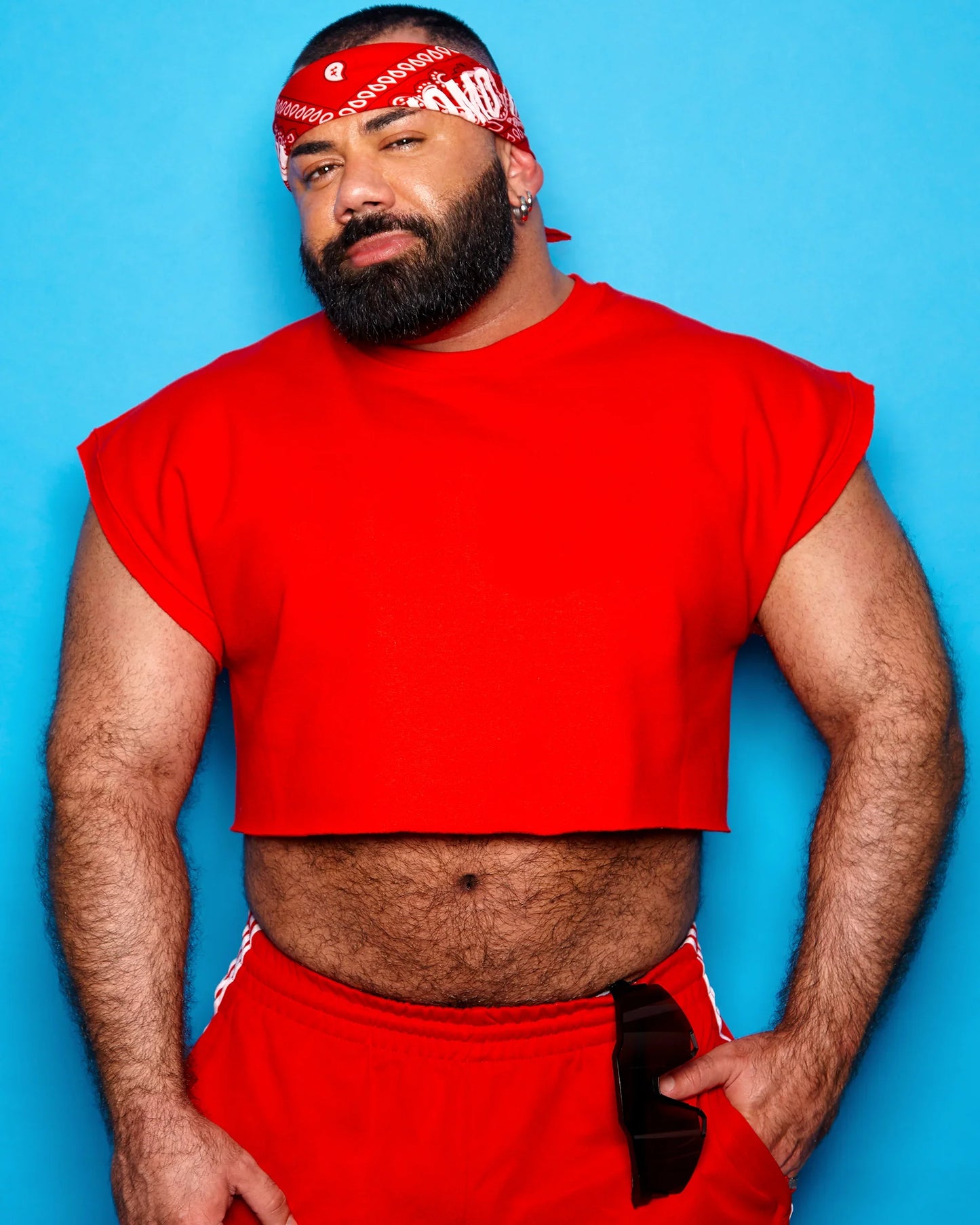 Red sweatshirt - crop top