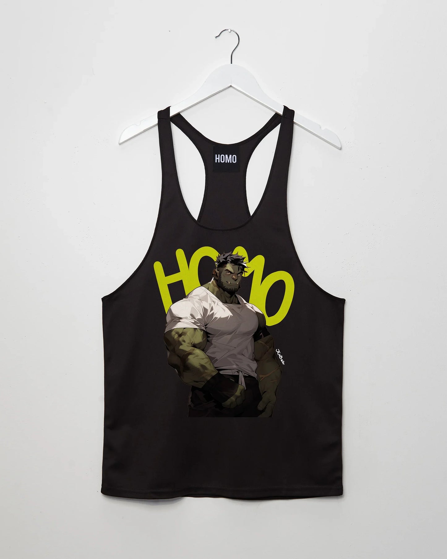Jojo Bear: Kaelgar the orc on black - tank top