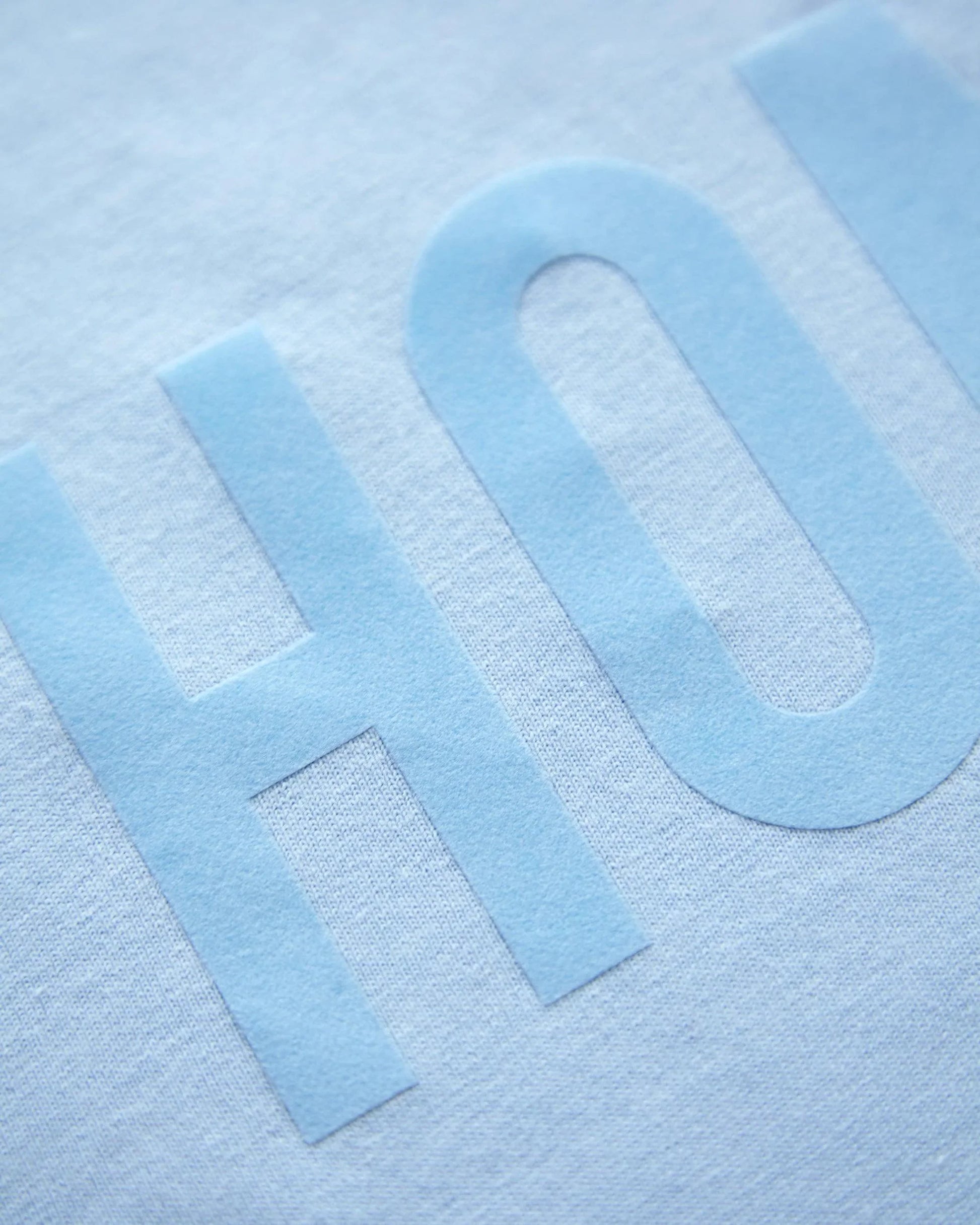HOMO flock print light blue - crop top - HOMOLONDON