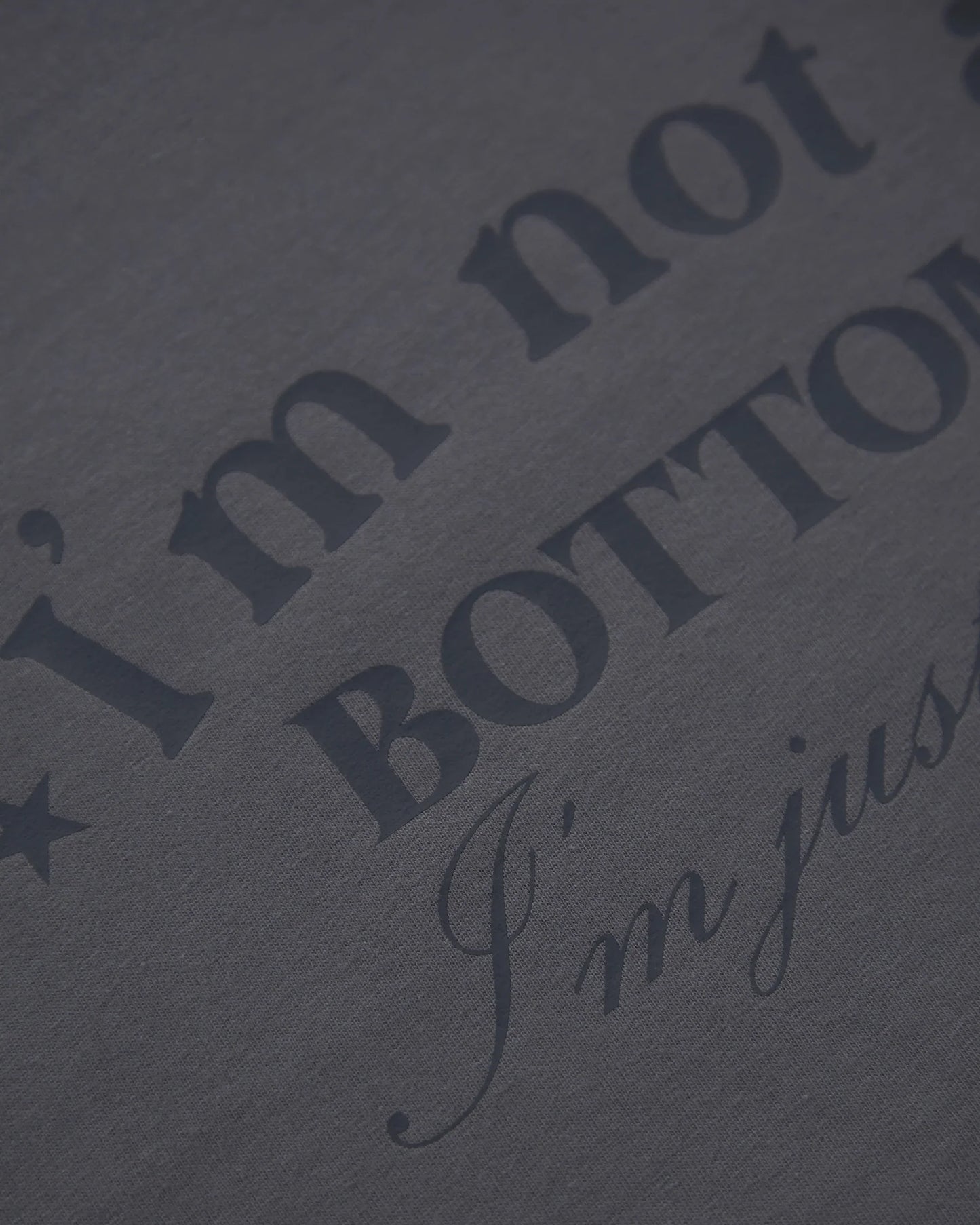 I'm not A BOTTOM i'm just SHORT, sleeveless tee - charcoal