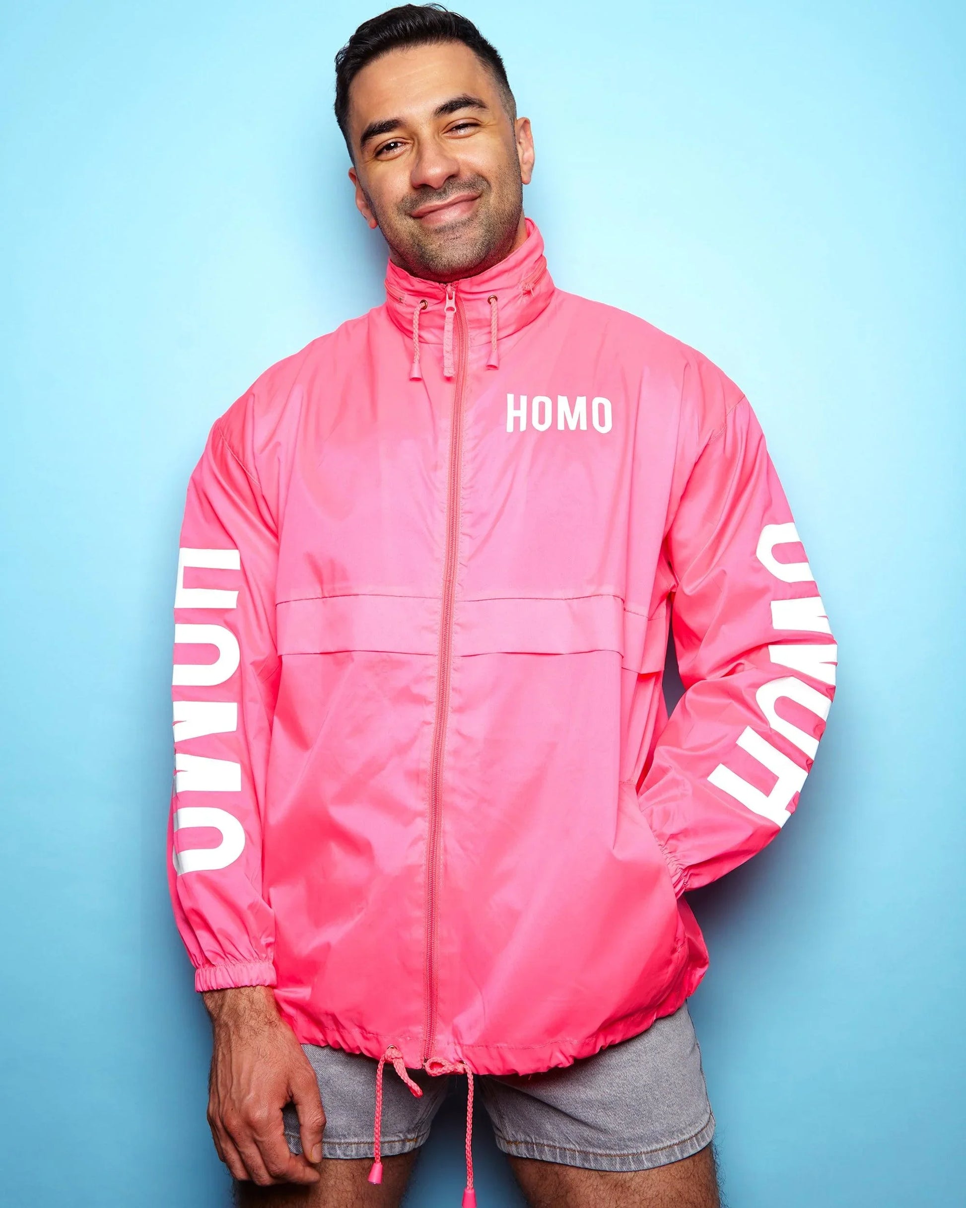 HOMO fluorescent pink - windbreaker jacket - HOMOLONDON