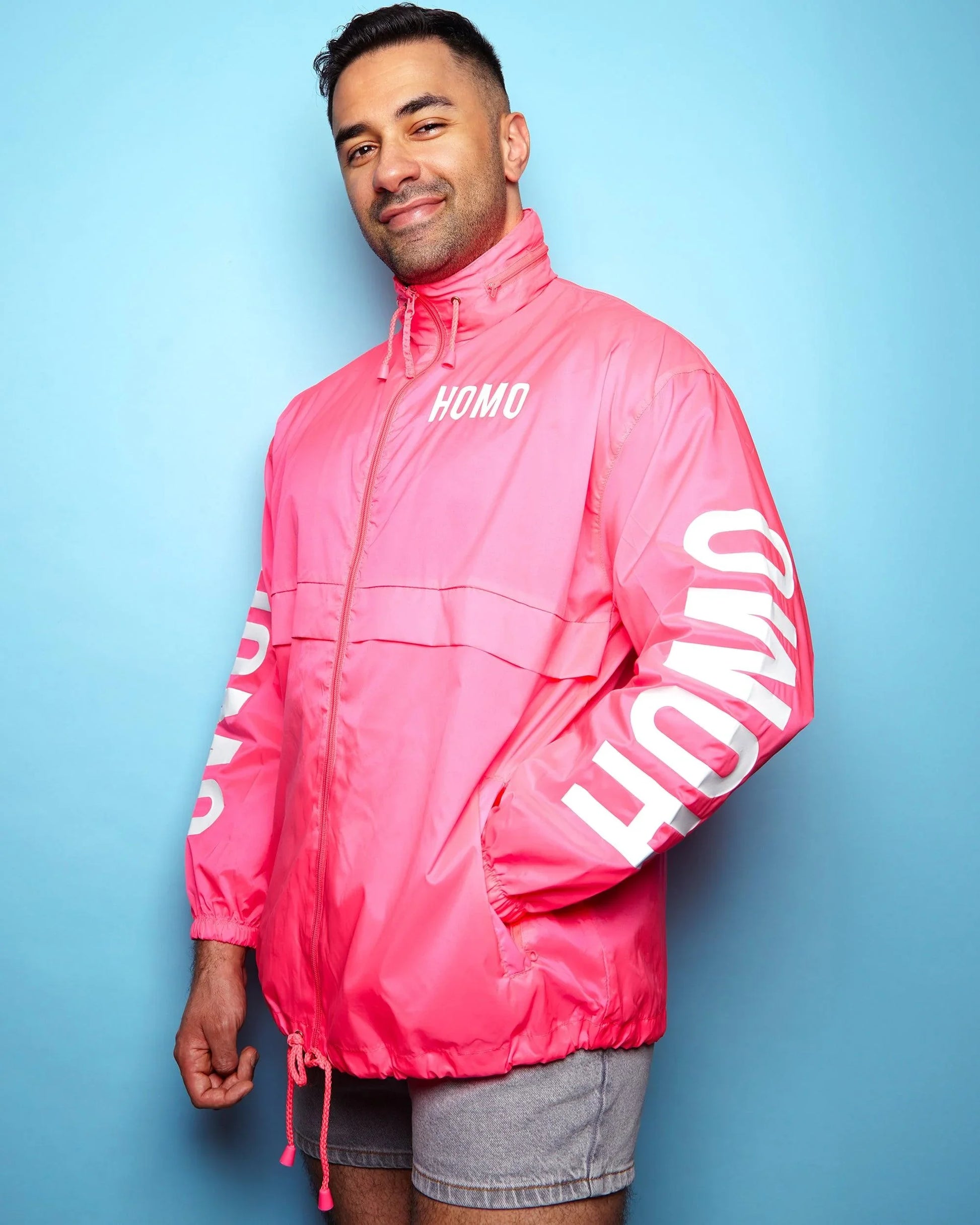 HOMO fluorescent pink - windbreaker jacket - HOMOLONDON