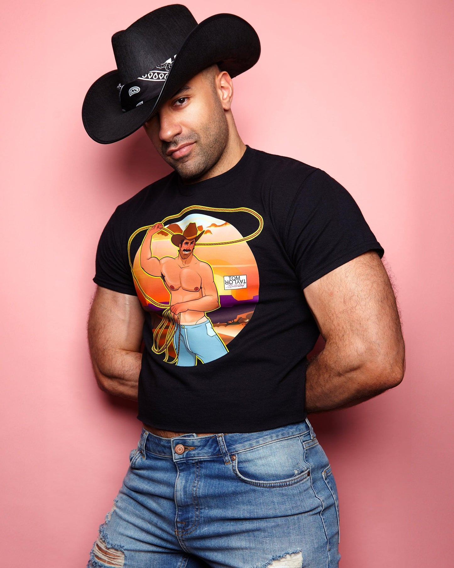 The Cooper - black tshirt crop / crop top - HOMOLONDON