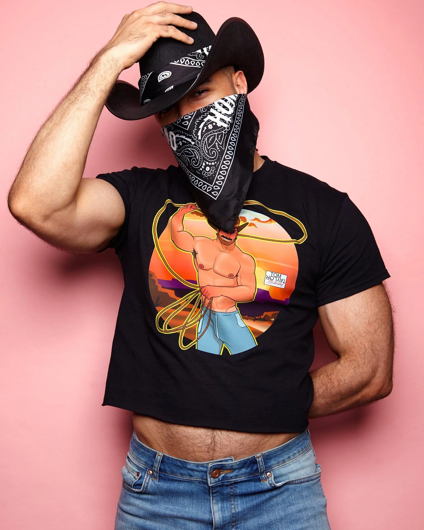 The Cooper - black tshirt crop / crop top - HOMOLONDON