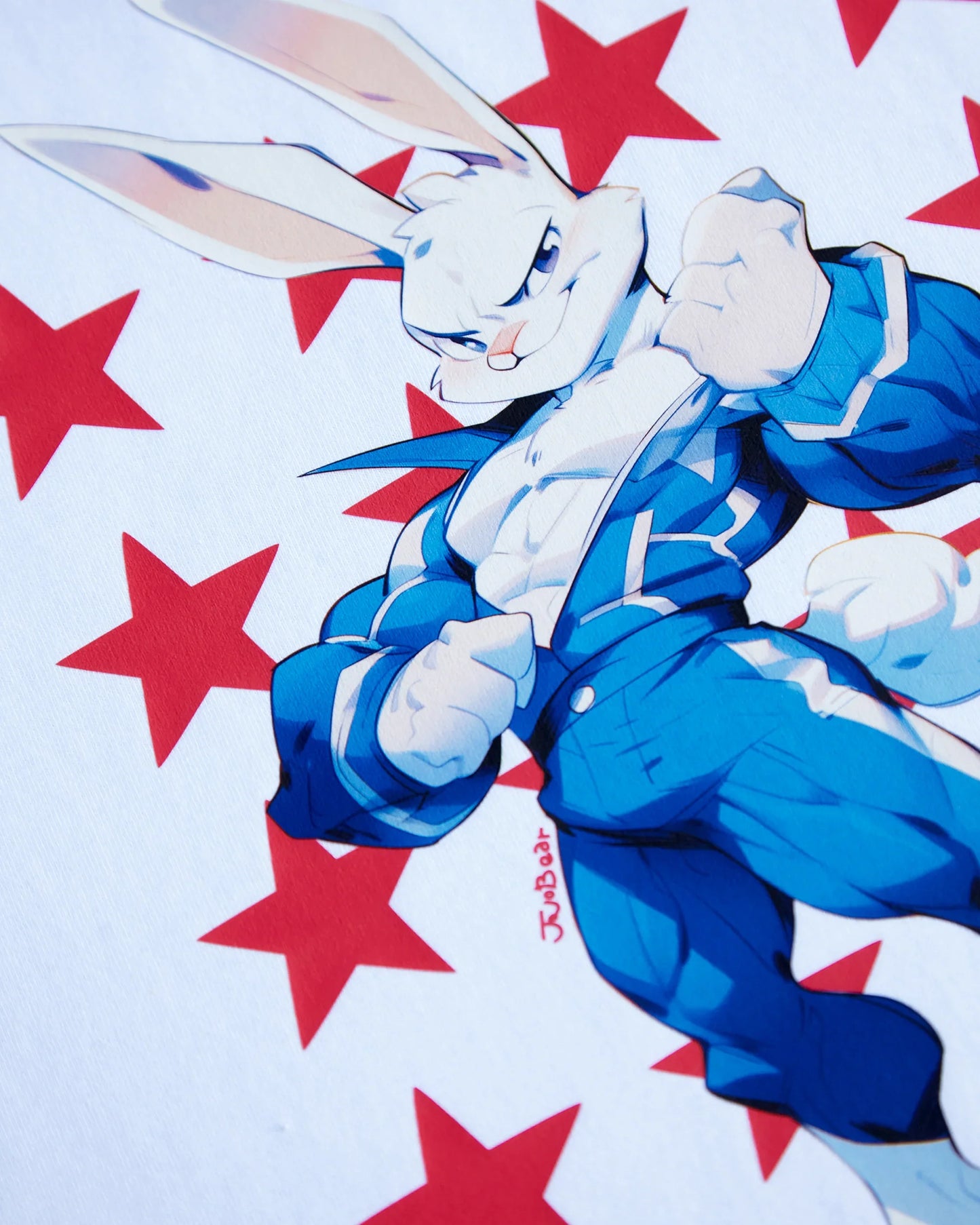 Space furries: Buck the Space ranger on white - low crop/ tshirt crop