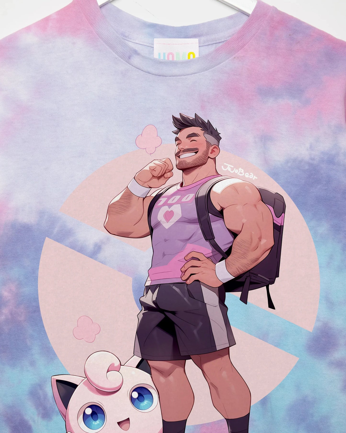 Jojo Bear: Trainer Stephen on pink tie-dye - low cut crop