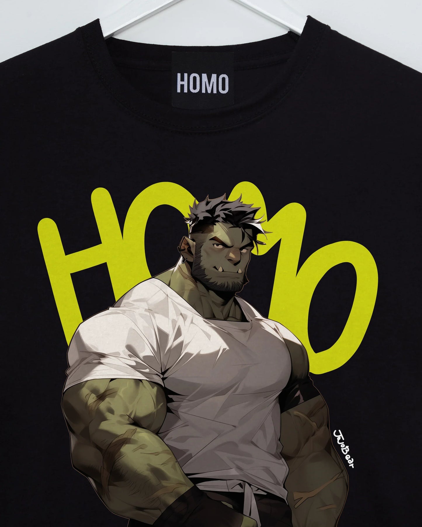 Jojo Bear: Kaelgar the orc on black - tshirt