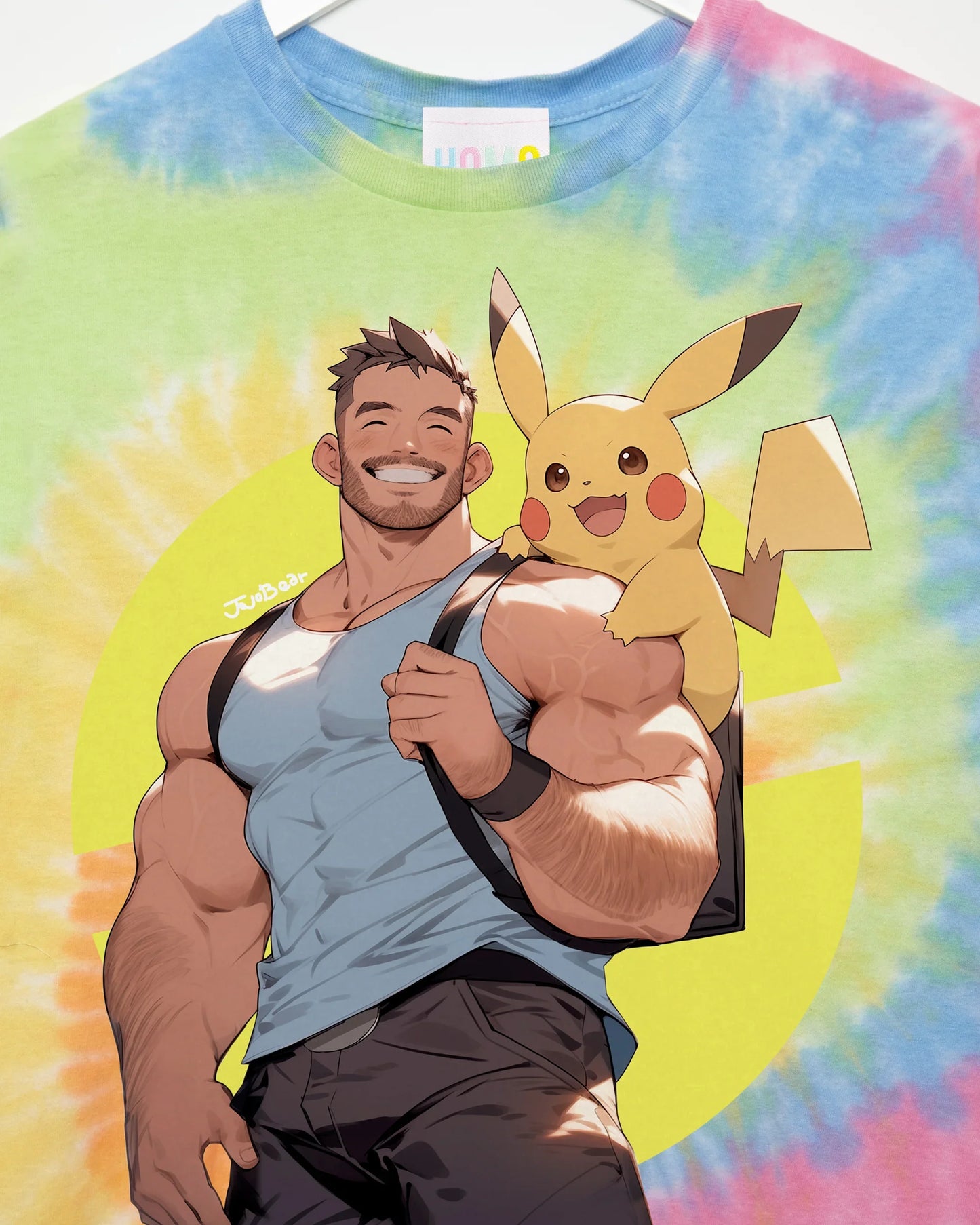 Jojo Bear: Trainer James on tie-dye - low cut crop