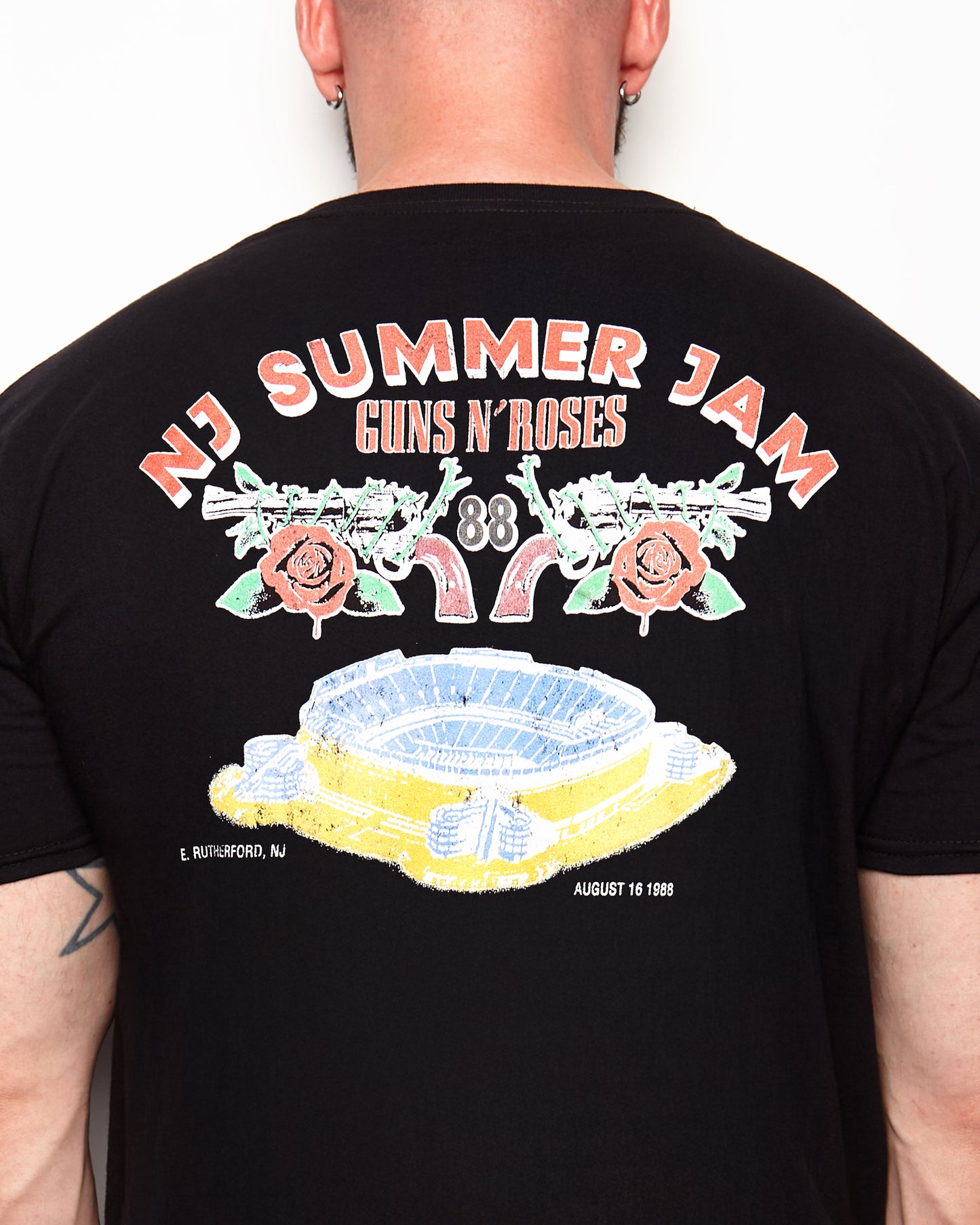 Official Guns N' Roses 1988 tour (front & back print) - Low cut cropped tee
