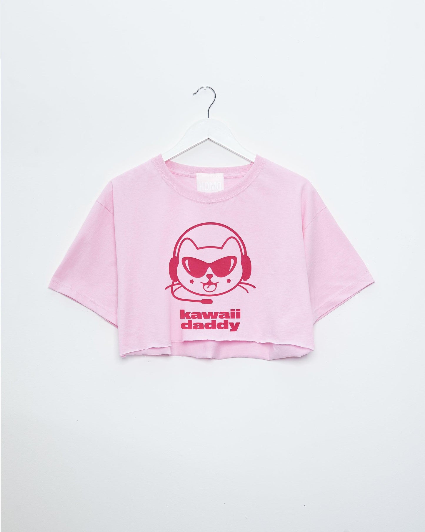Kawaii daddy, fuchsia/pink - crop top