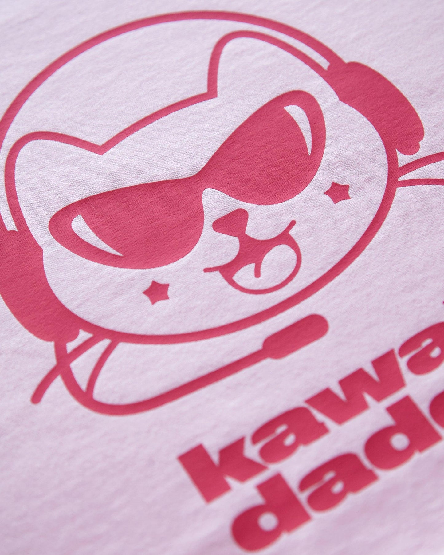 Kawaii daddy, fuchsia/pink - hooded crop top