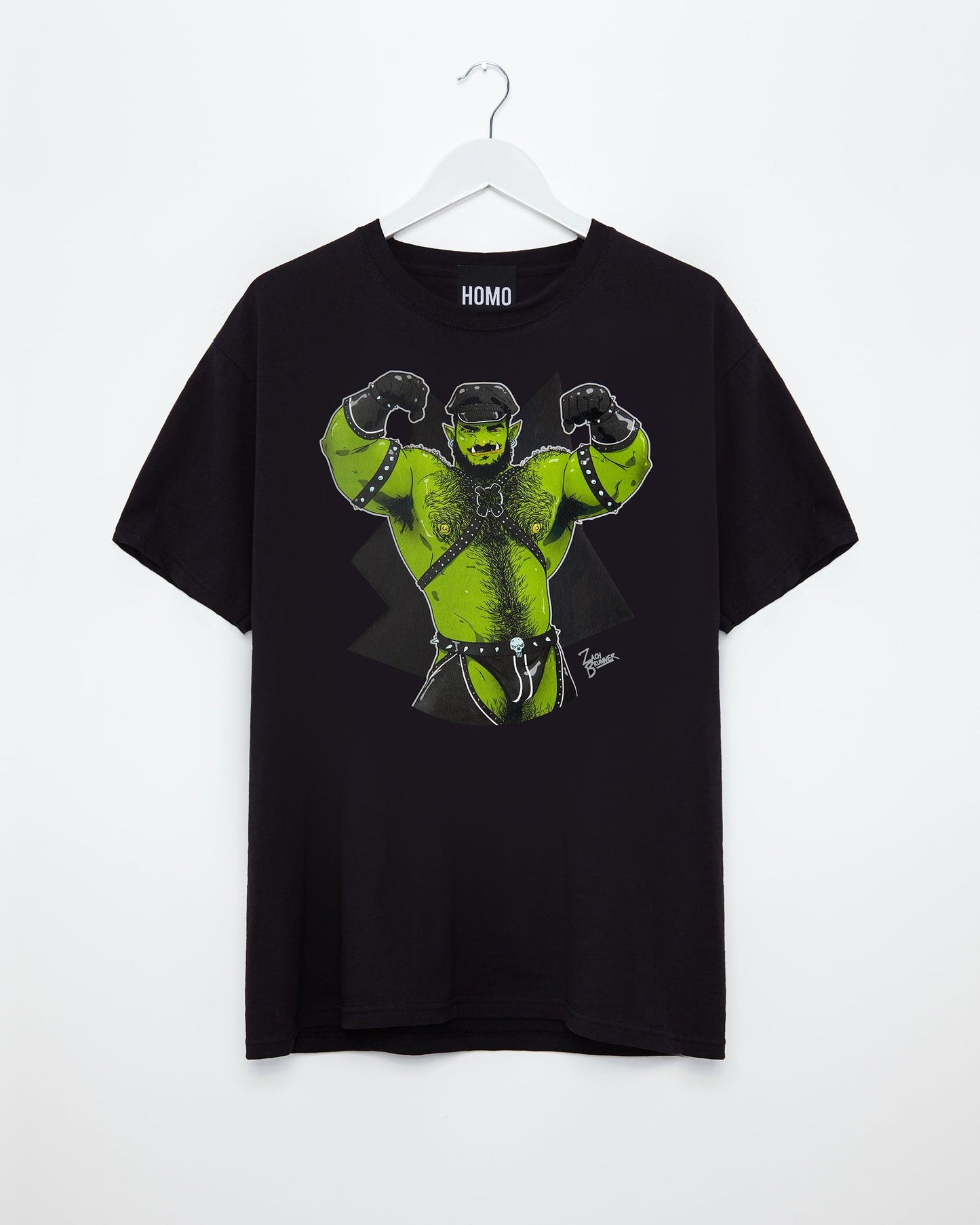 ZACH BRUNNER! Leather daddy orc Rex loves to flex - tee