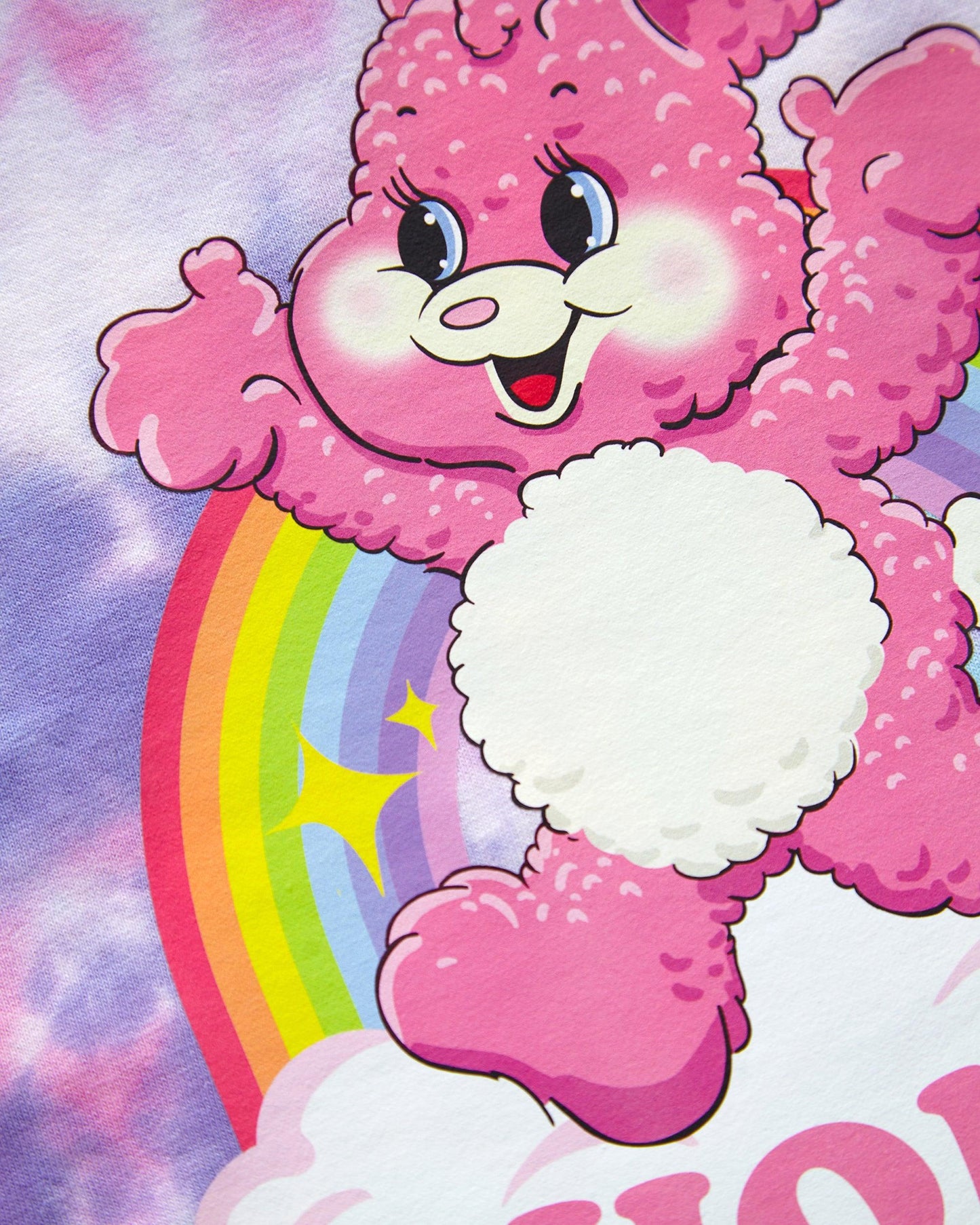 HOMO bunny on pink tie-dye - crop top