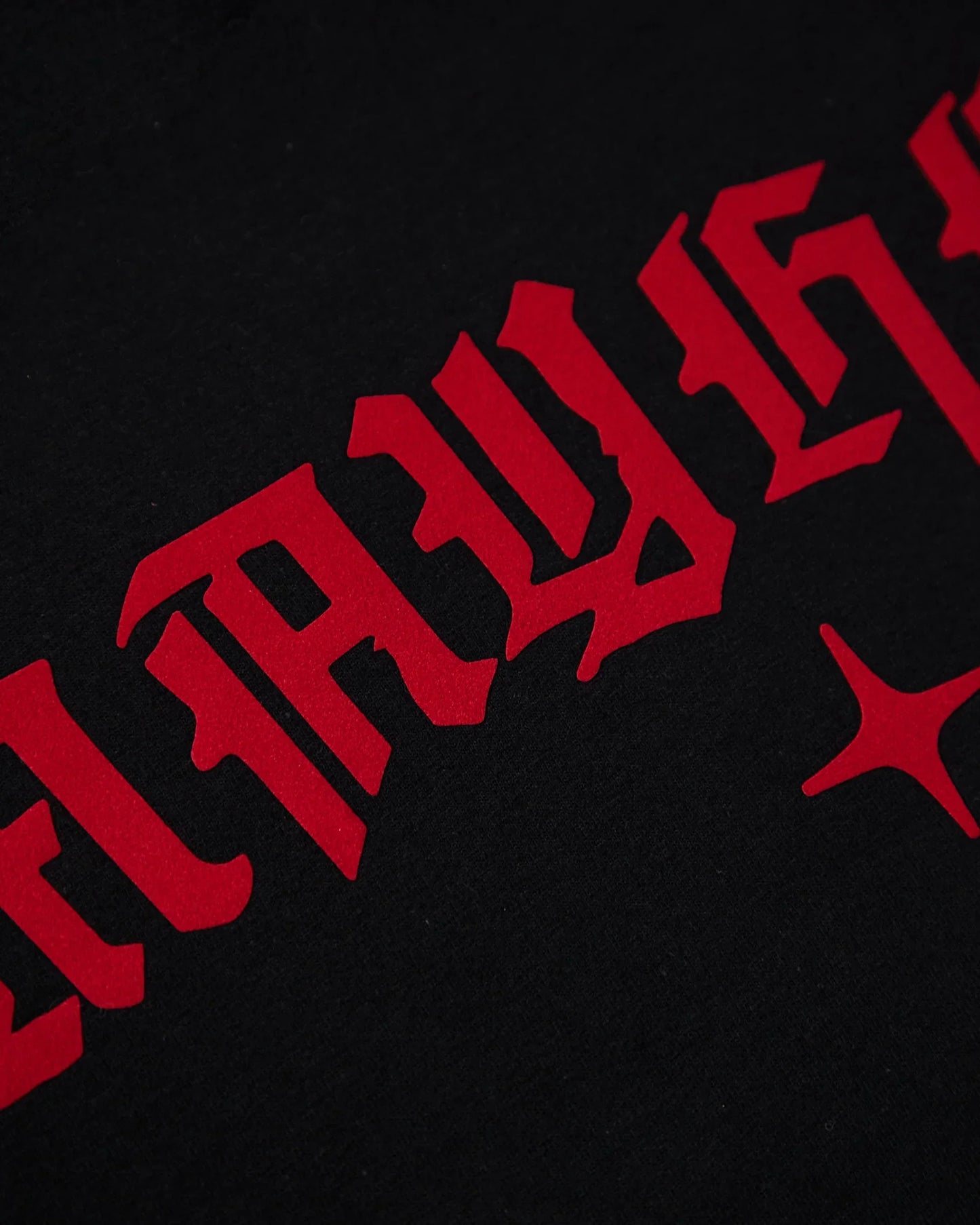 MAYHEM, low cut cropped t-shirt - black/red