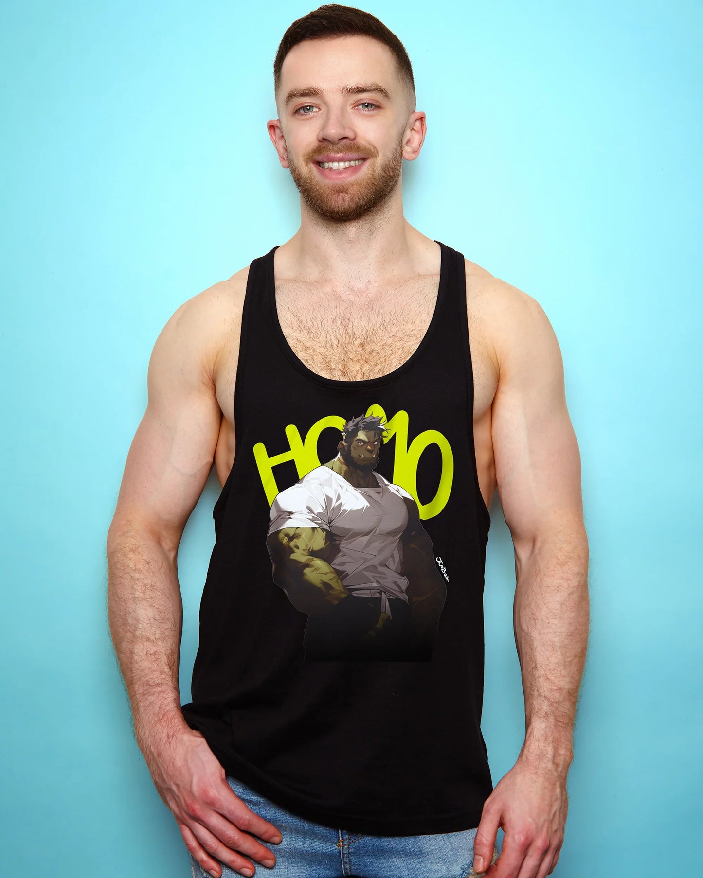 Jojo Bear: Kaelgar the orc on black - tank top