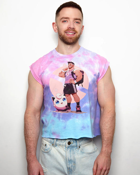 Jojo Bear: Trainer Stephen on pink tie-dye - low cut crop