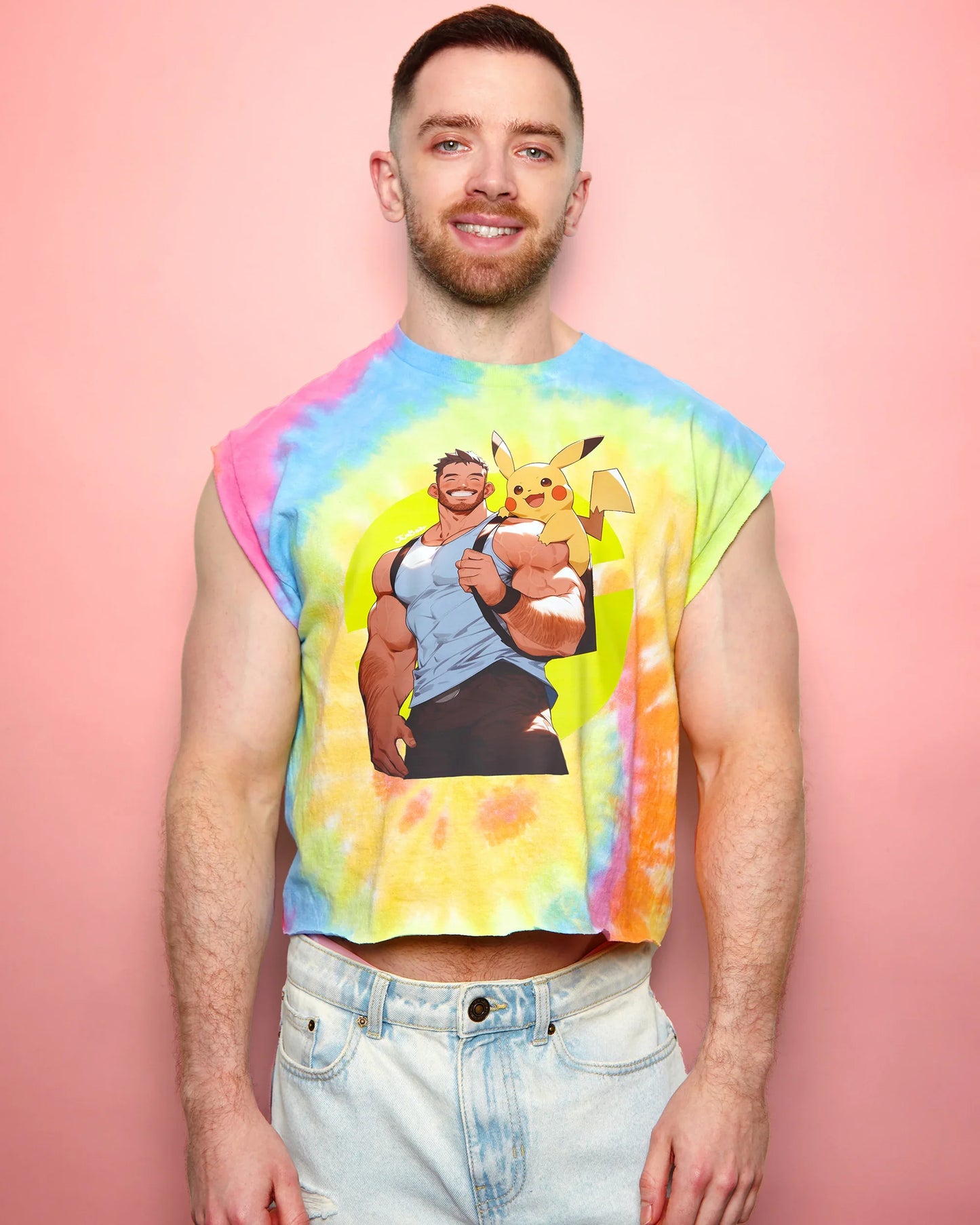Jojo Bear: Trainer James on tie-dye - low cut crop