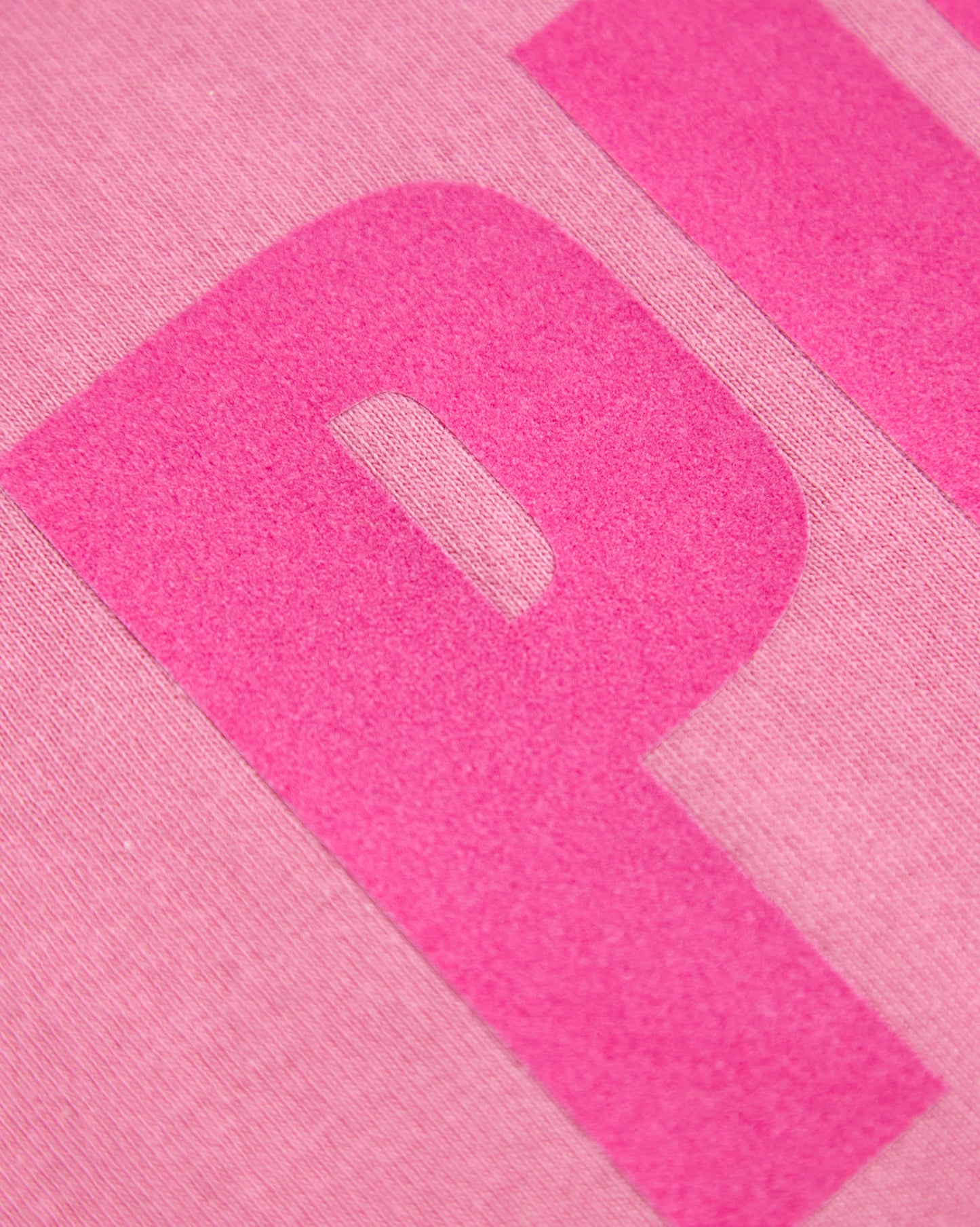 PUTA Logo, pink flock on pink - sleeveless crop top