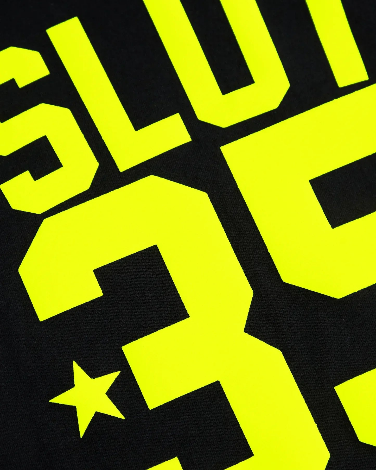 Sports jersey SLUT 35 - fluorescent yellow flock on black - Retro shorts