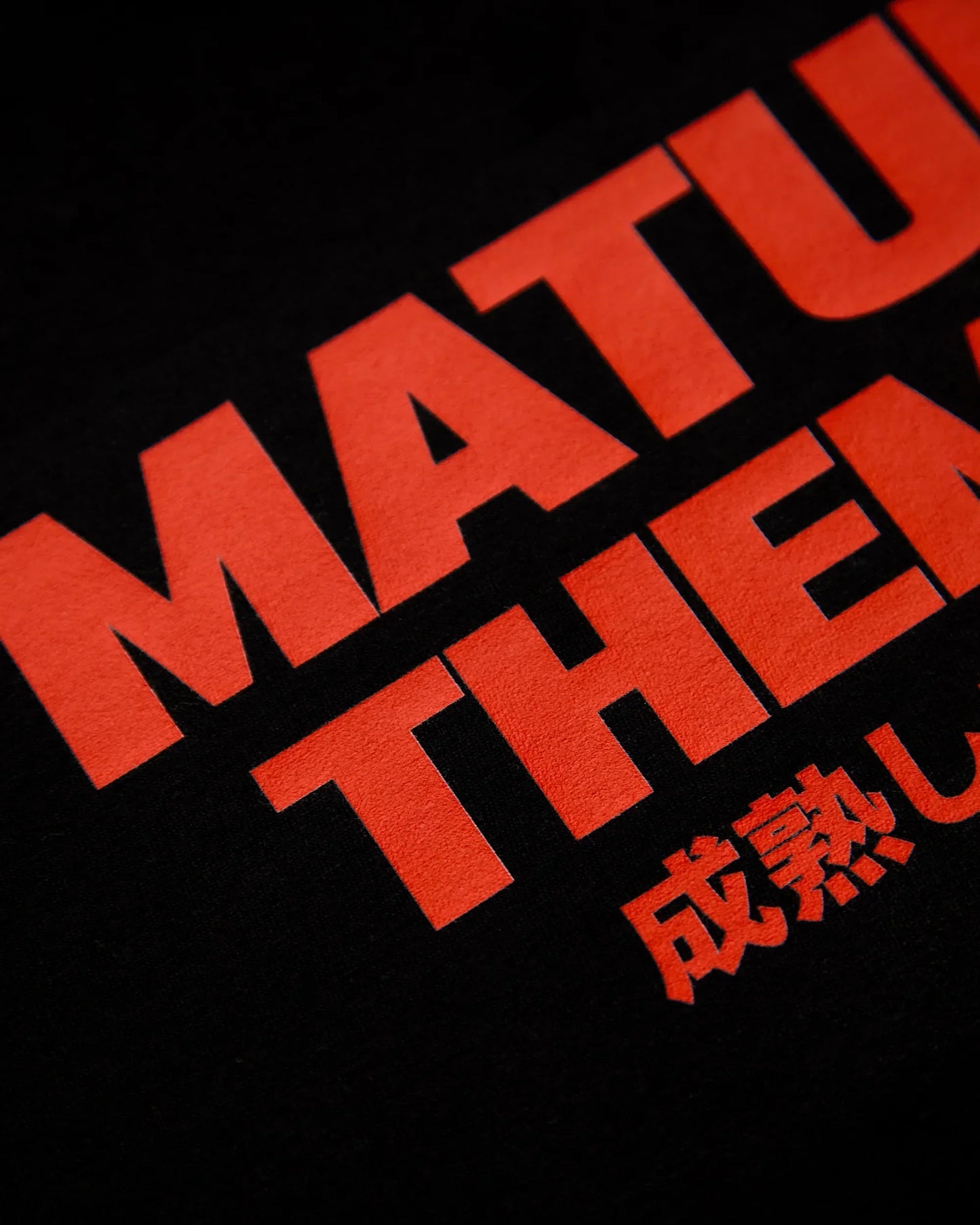 Mature themes, red print on black - low cut tank top crop