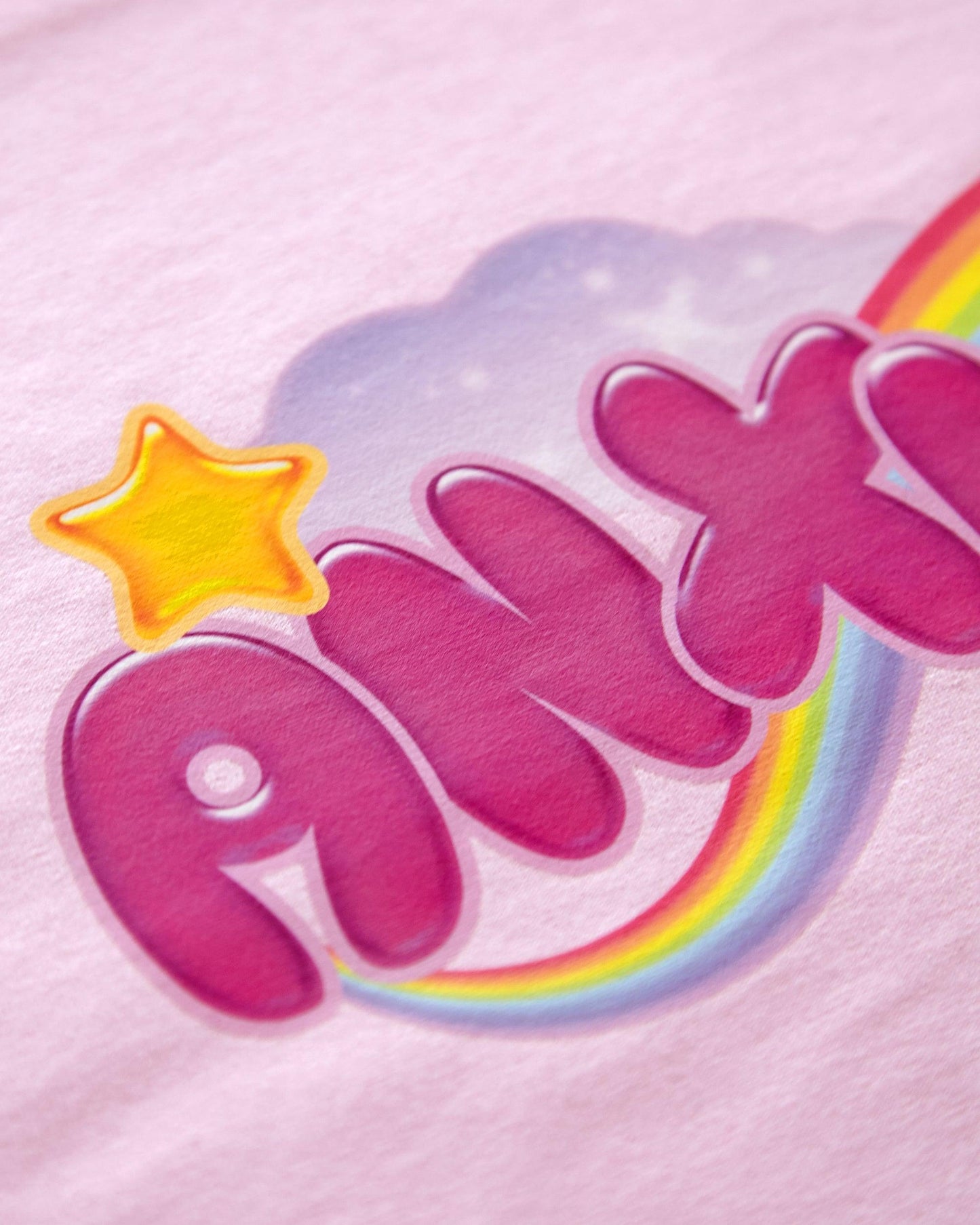 Anxious but cute, pink - sleeveless crop top.