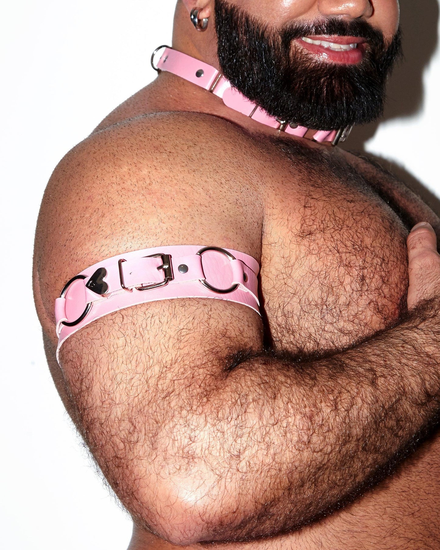 💕 Pink love heart, anime inspired choker/collar, bicep bands and jock set 💕 - HOMOLONDON