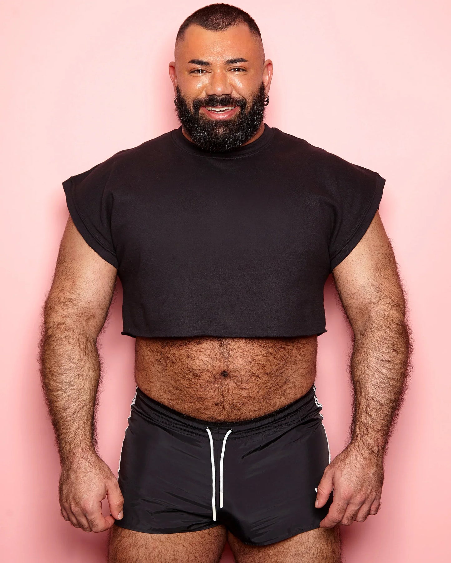 Black sweatshirt - crop top