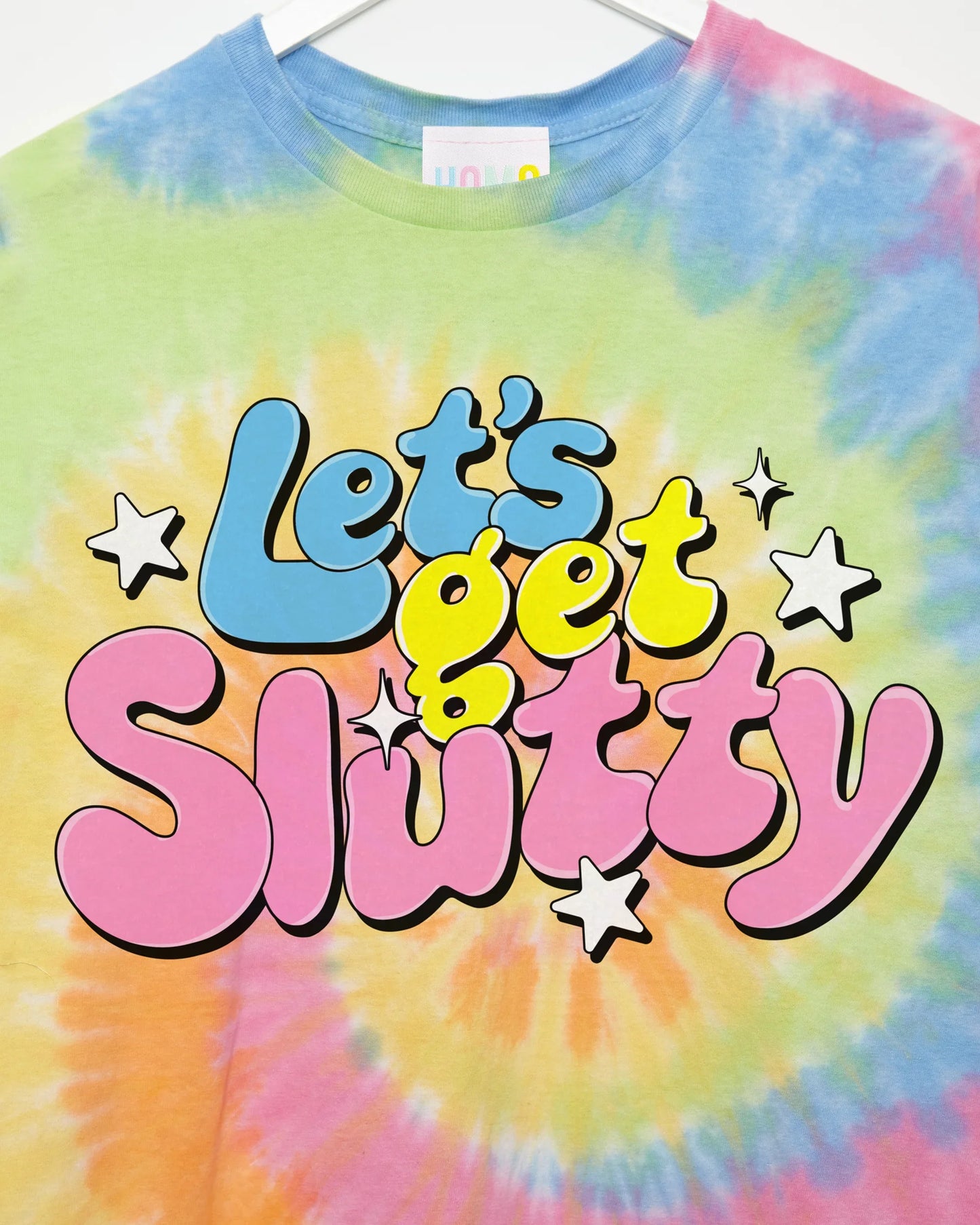 Lets get s/utty - tie dye sideless tshirt
