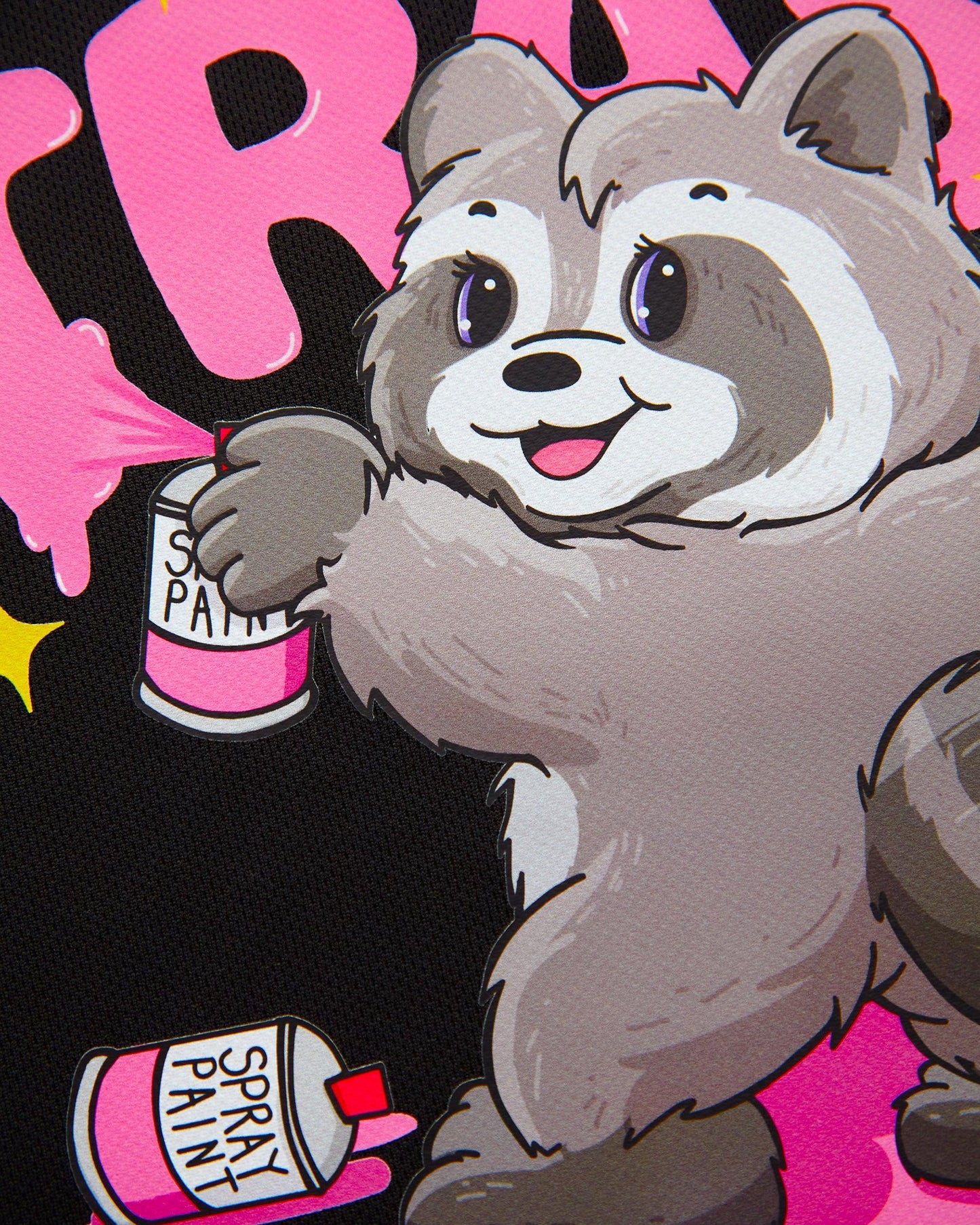 Norman the Racoon Spray Painting Trash on Black - tank - HOMOLONDON