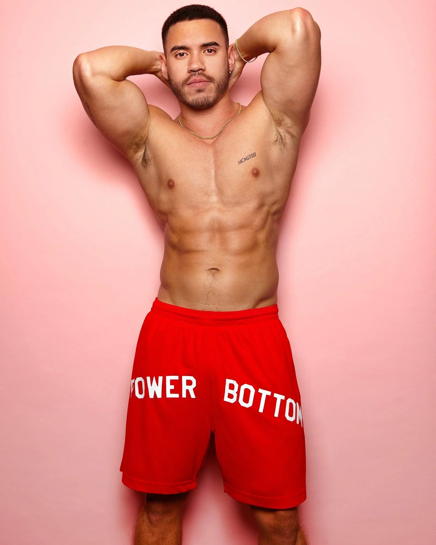 Power Bottom - red basketball shorts