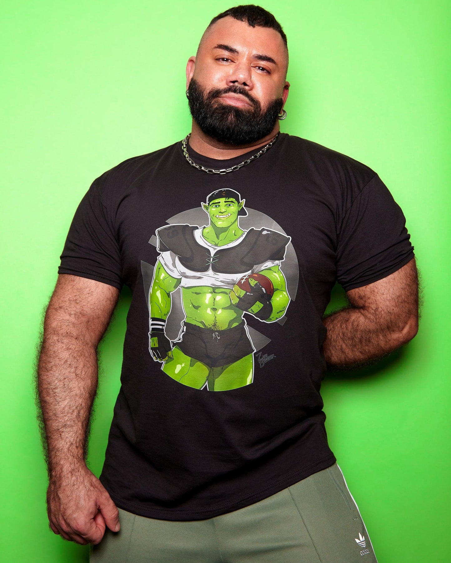 ZACH BRUNNER! Amarican football orc Hank is ready to play - tee