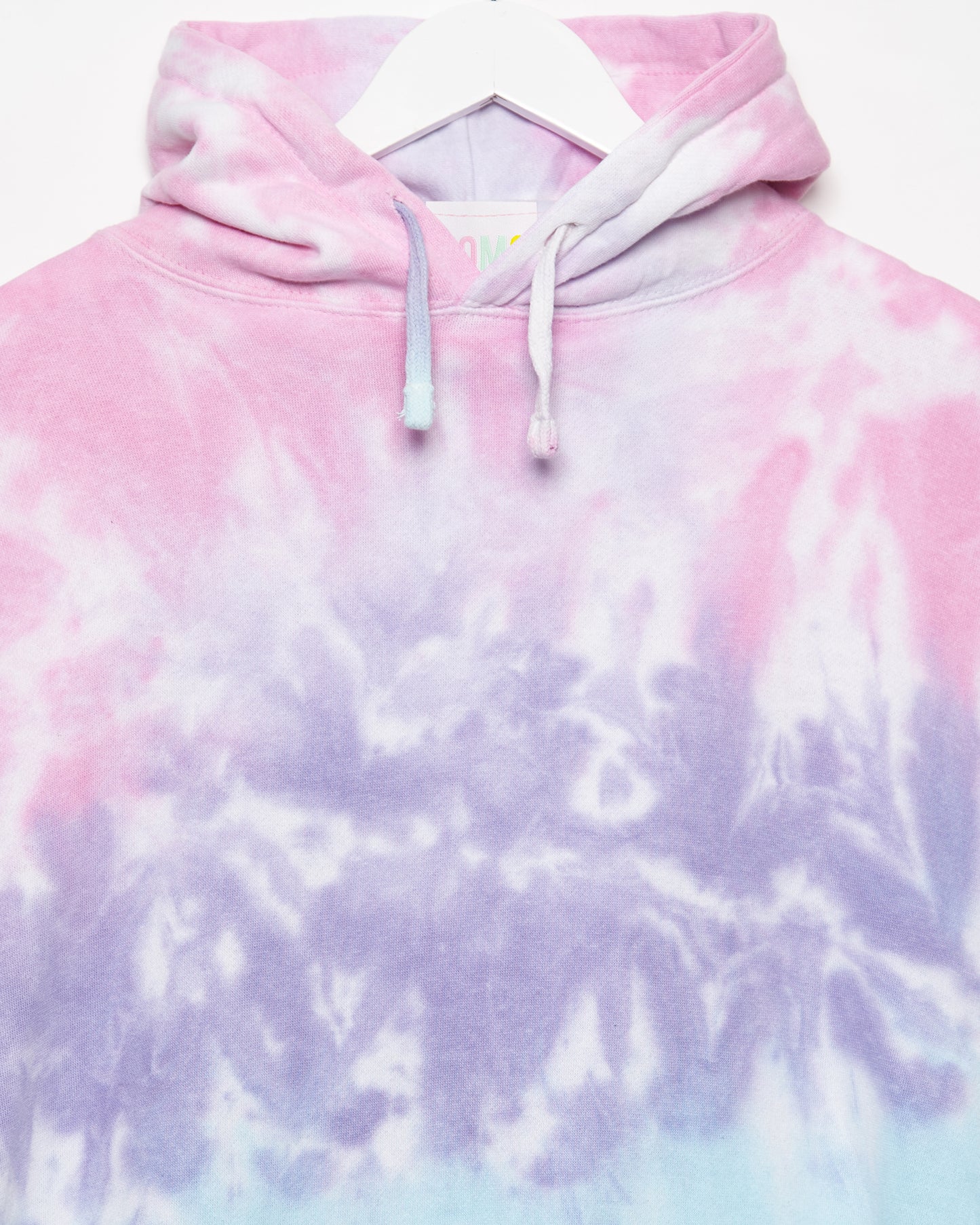 Pink tie-dye hooded sweatshirt - crop top