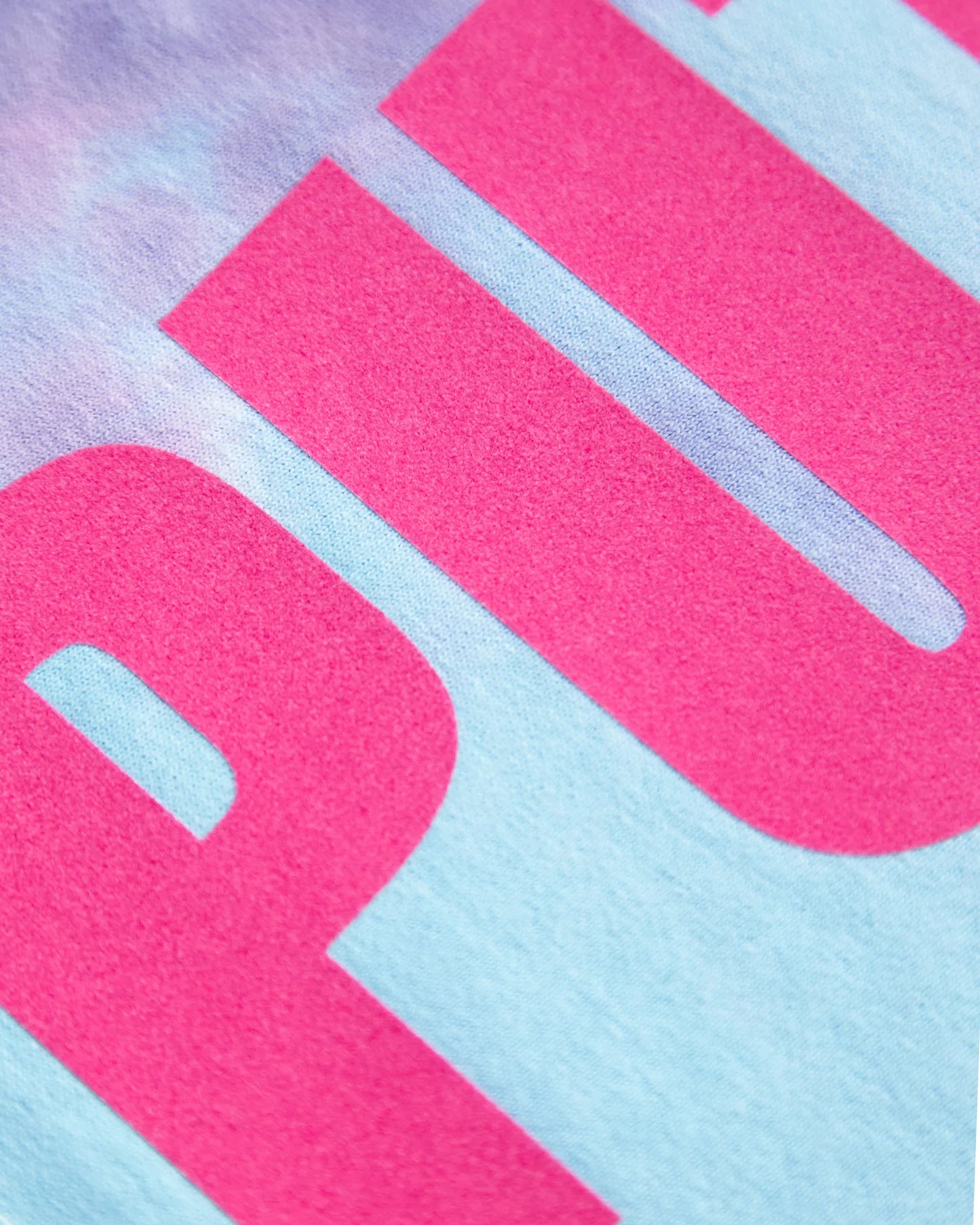 Pink Flock PUTA on pink tie-dye - crop top