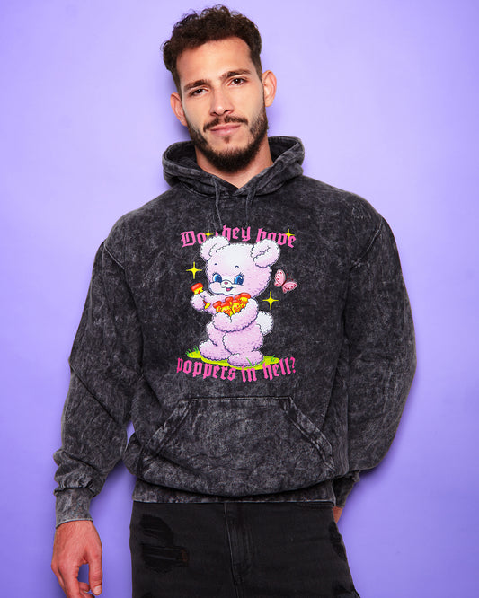 Are there p*ppers in Hell? - Stonewash hoodie